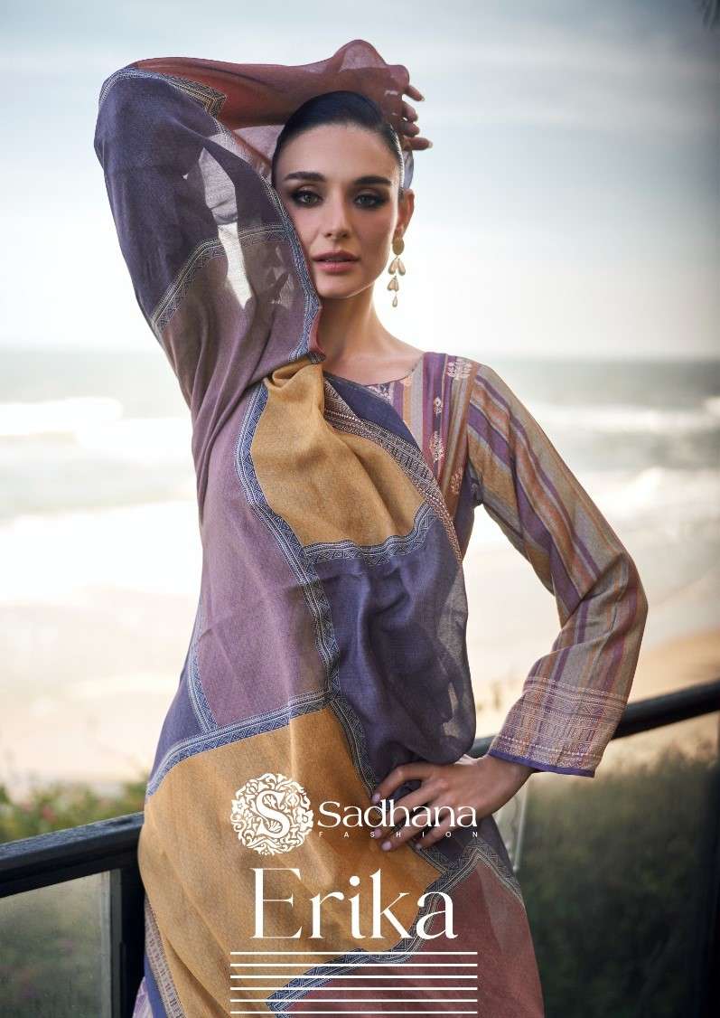 SADHANA FASHION ERIKA HIGH QUALITY SILK PRINT SALWAR SUIT EX...