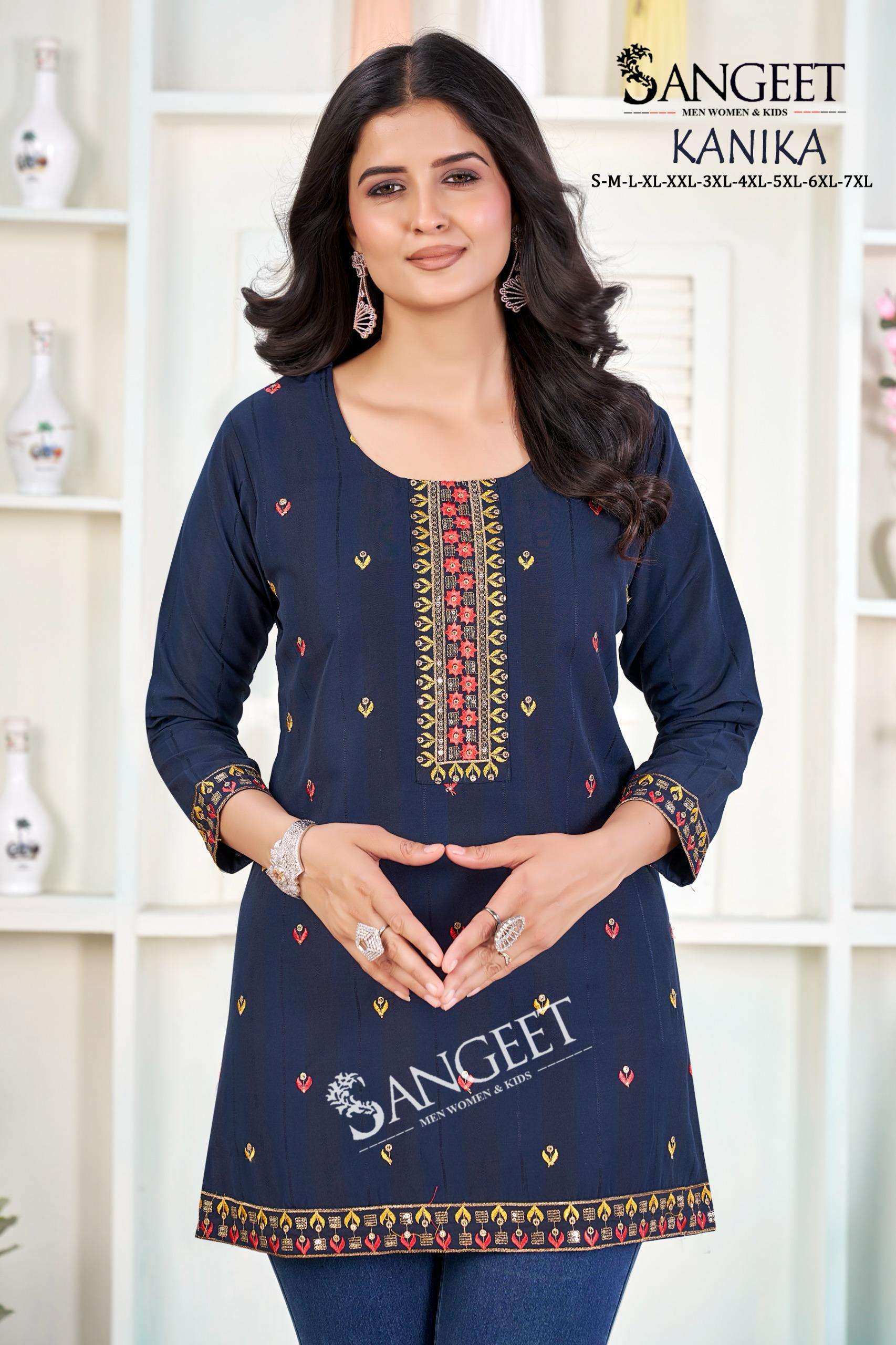 SANGEET KANIKA WOMEN SHORT TOP REGULAR WEAR WHOLESALE SHOP