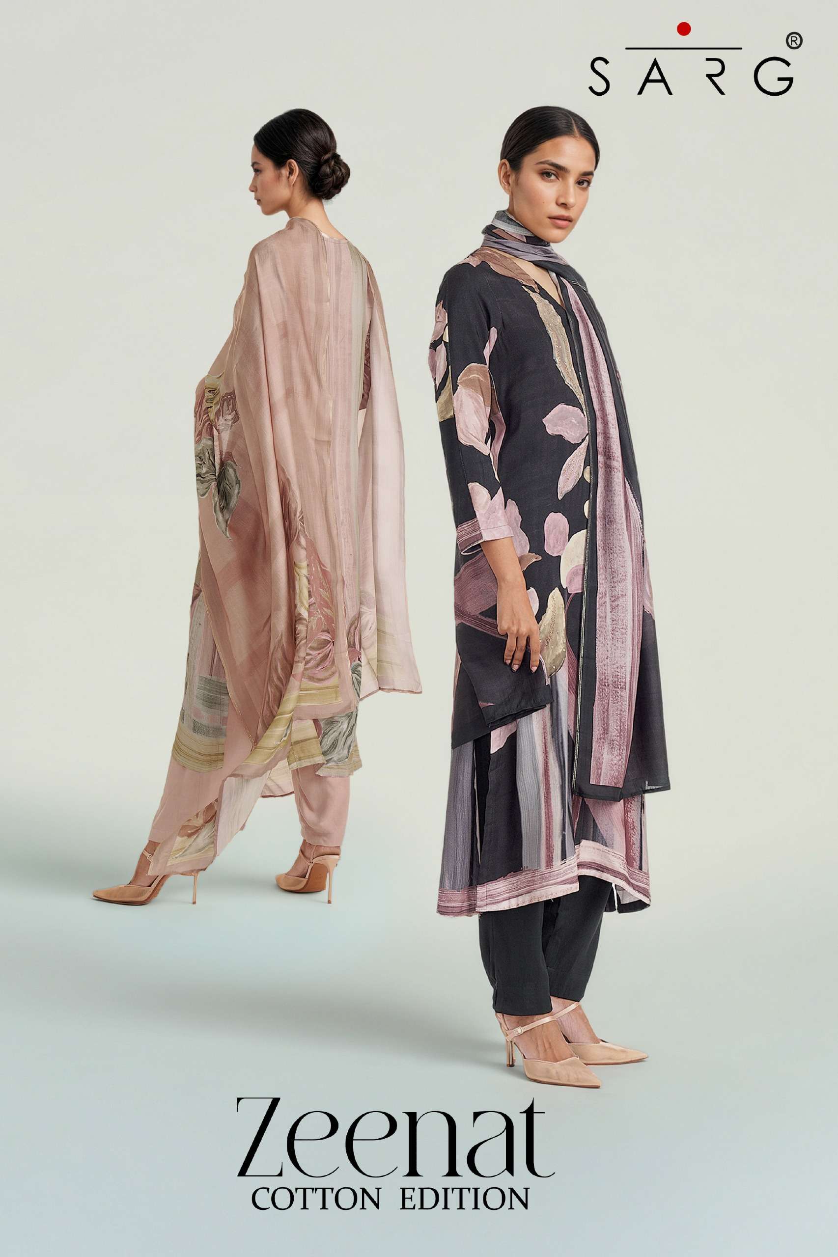 SARG ZEENAT COTTON EDITION BRAND MATERIAL SUIT FOR LADIES RE...