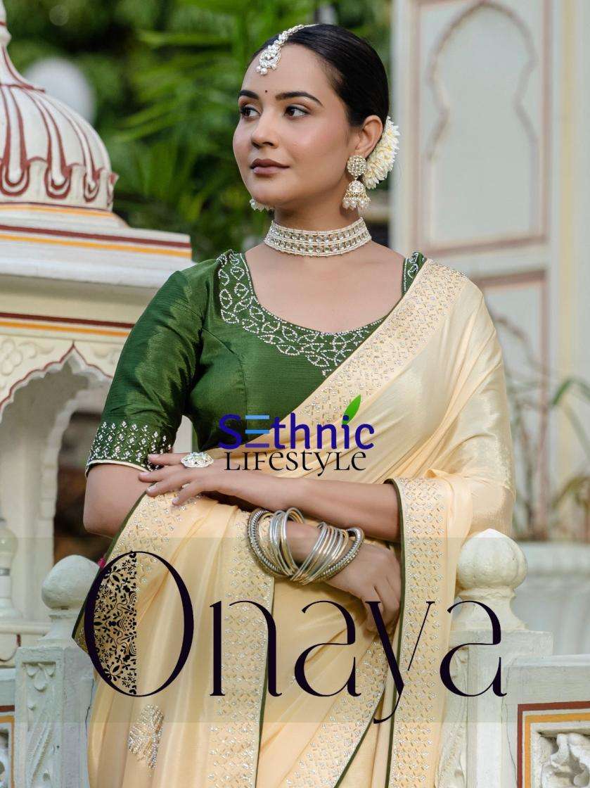 SETHNIC LIFESTYLE ONAYA ULTRASOFT CHINON SILK HEAVY LOOK SAR...