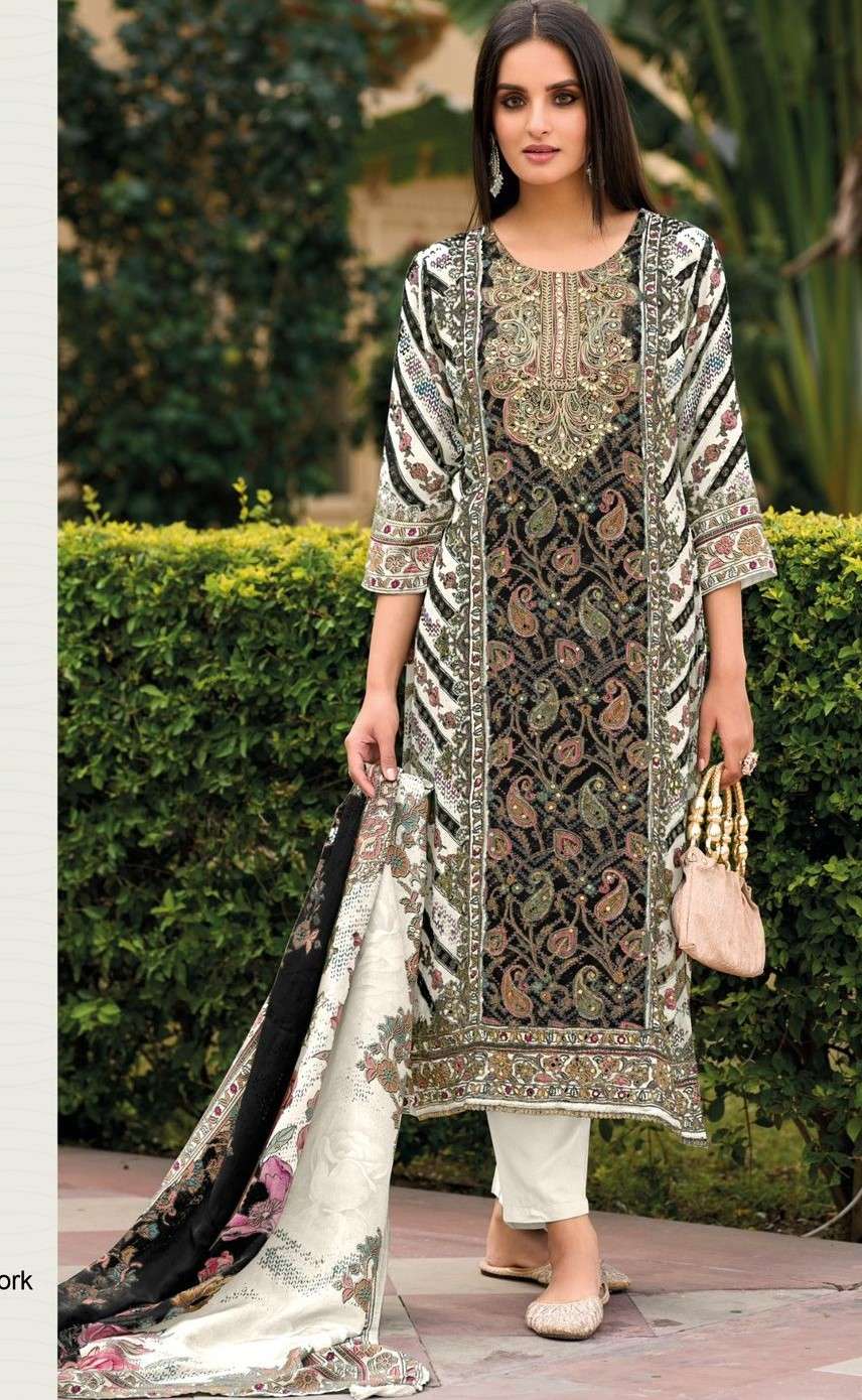 SHREE FABS KT 122 TOP PAKISTANI DIGITAL UNSTITICH SALWAR SUI...