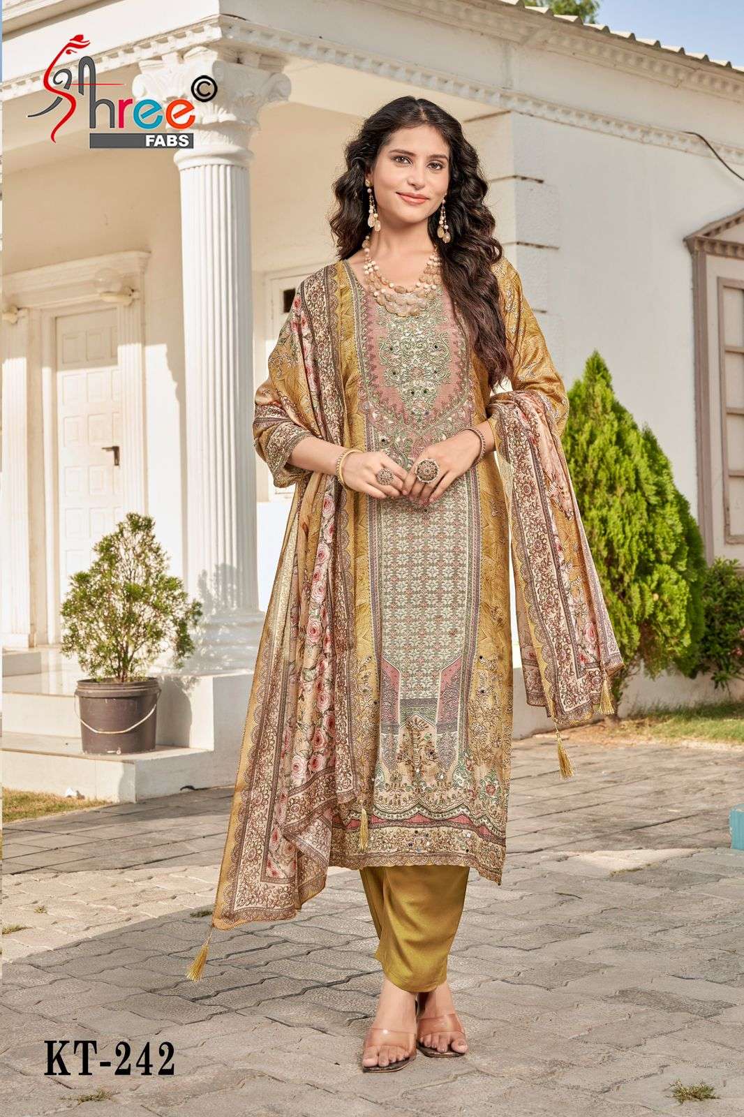 SHREE FABS KT 242 BRANDED DIGITAL PRINT SALWAR SUIT COLLECTI...