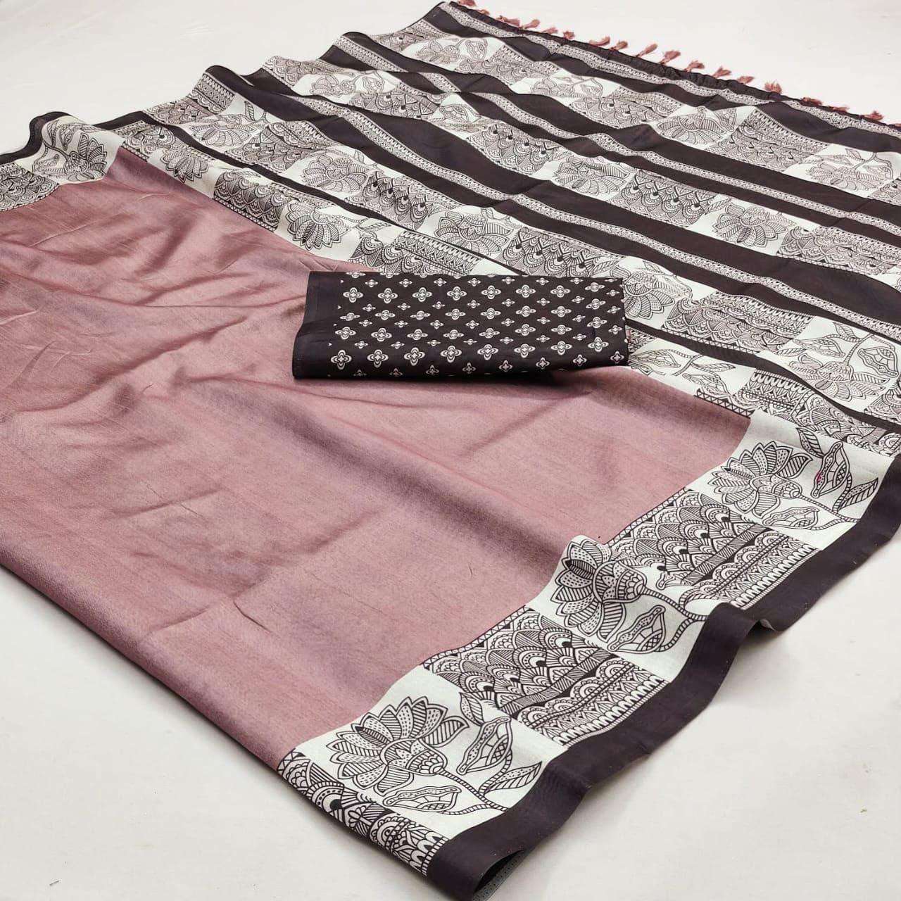SOFT SILK BLEND DIGITAL PRINT SAREE WITH BLOUSE ONLINE SHOP ...
