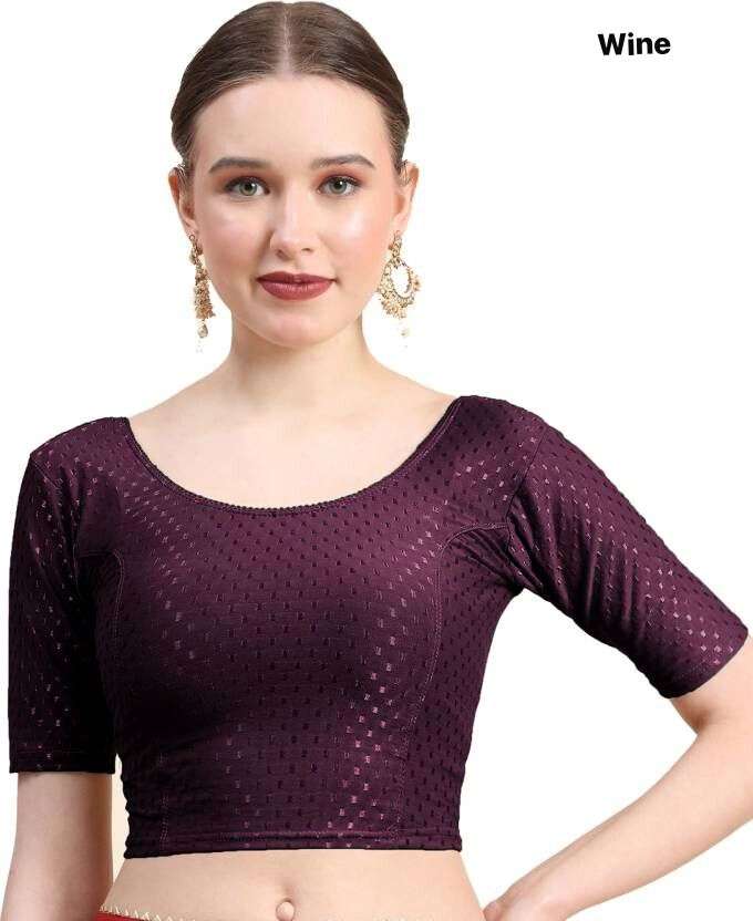 STRETCHABLE BLOUSE ROUND NECK TRADITINAL SAREE LOOK RESELLER...