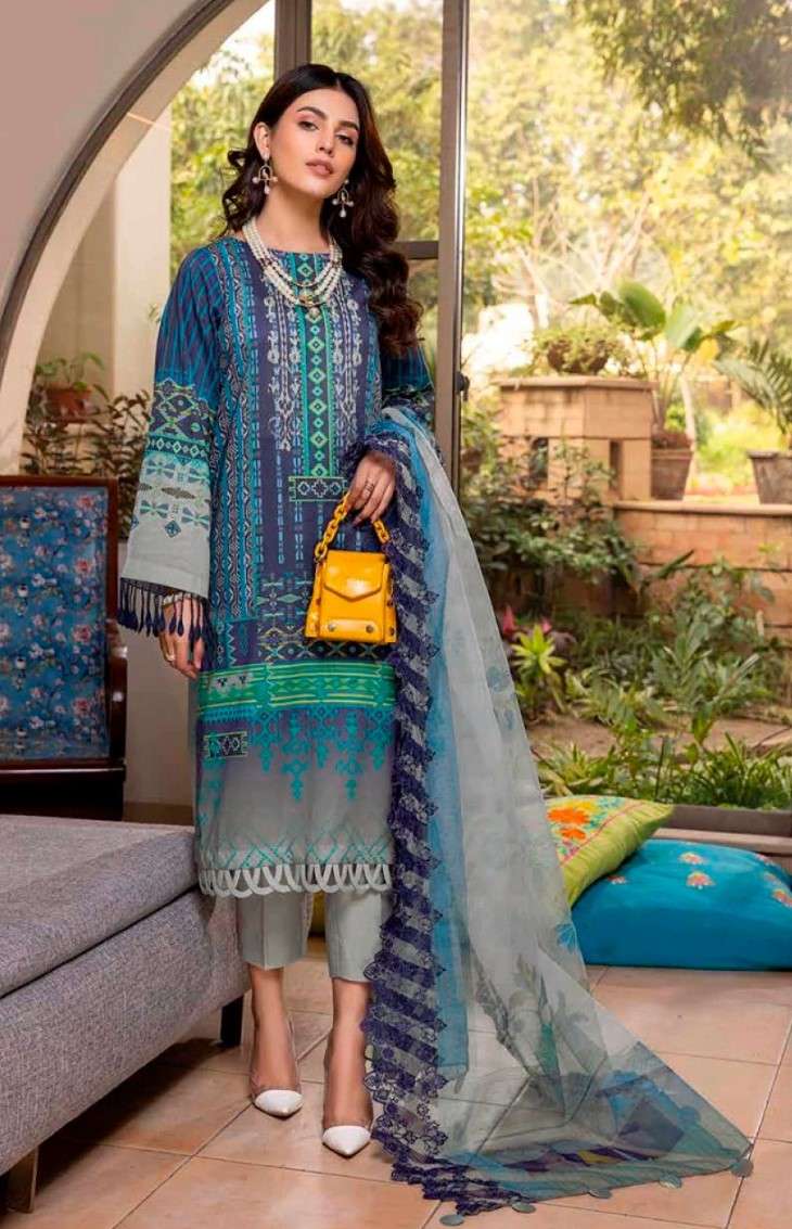 TAJ CREATIONS 481 & 482 INDIAN TOP PAKISTANI COTTON DRESS WH...