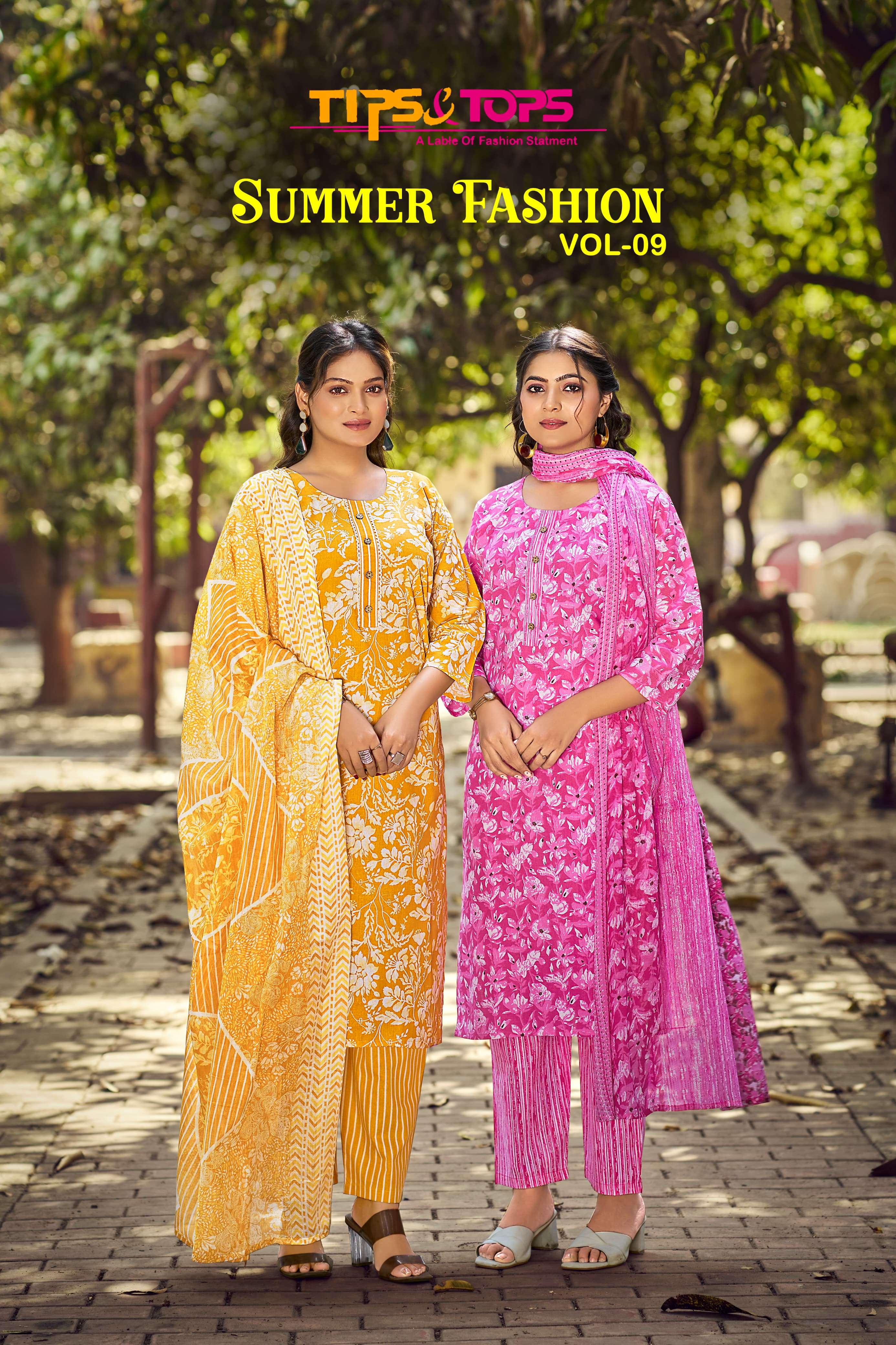 TIPS & TOPS SUMMER FASHION VOL 9 POPULAR COTTON SALWAR SUIT ...