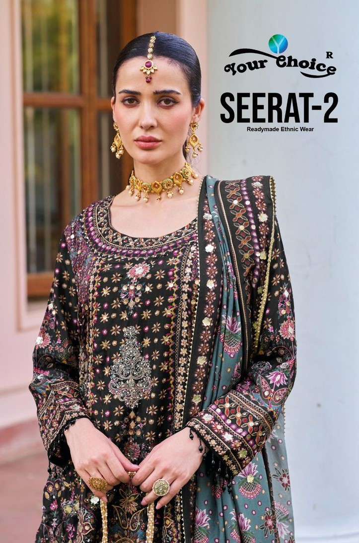 YOUR CHOICE SEERAT FESTIVAL HEAVY WORK RAJWADI SHARARA SUIT ...