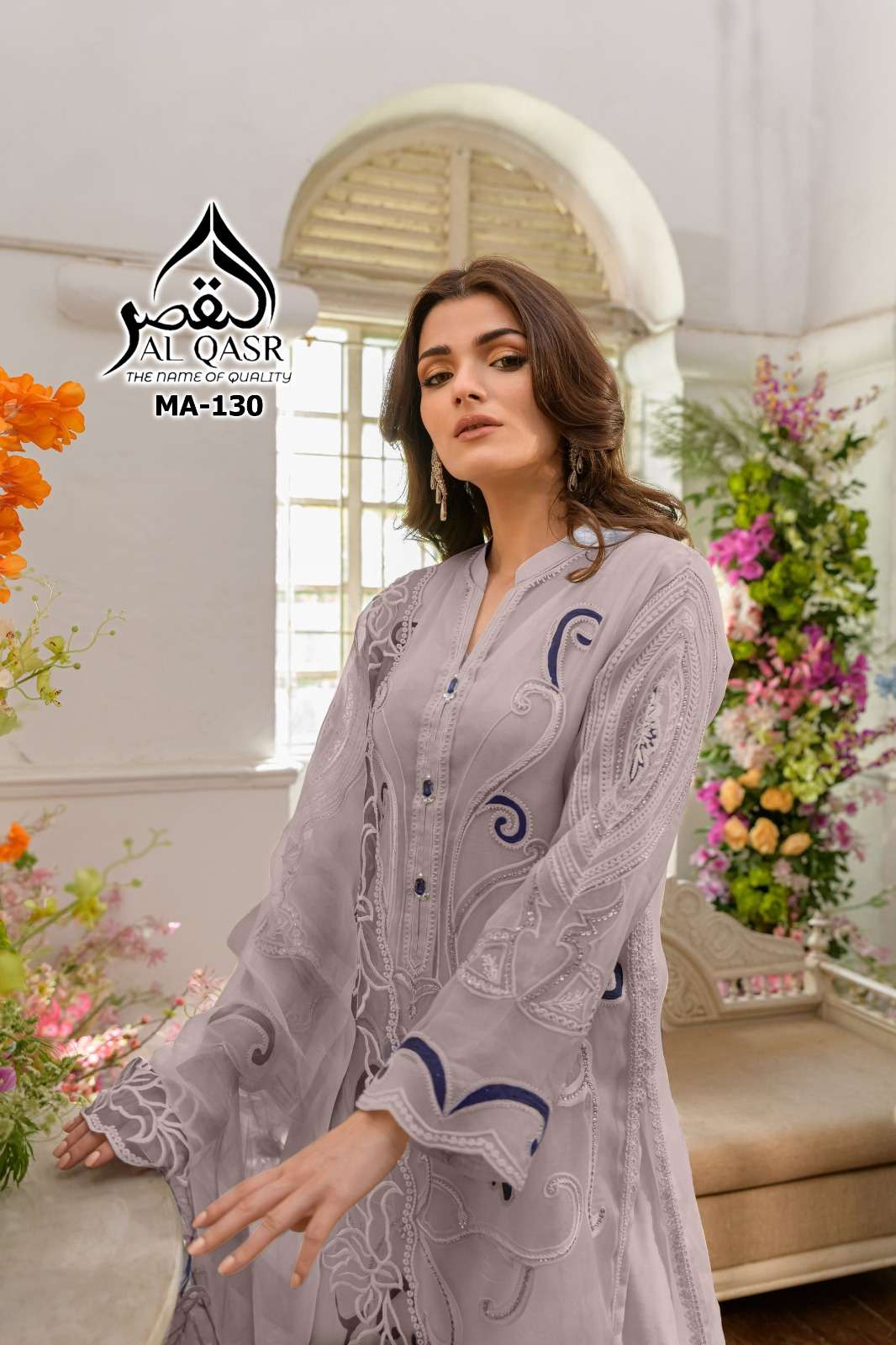 AL QASR MA 130 LUXURY BRAND PAKISTANI PATTERN SUIT FOR WOMEN...