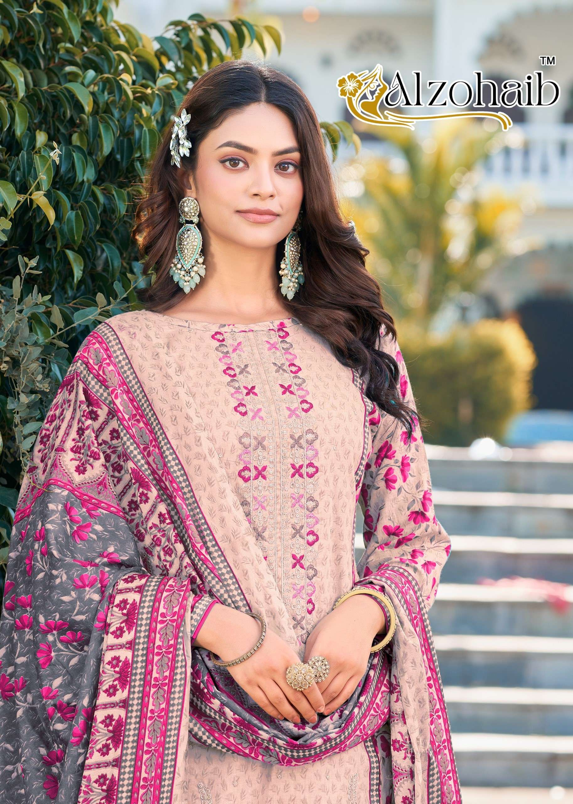 AL ZOHAIB AZ 1258 TO 1260 PURE COTTON PRINT LAWN SALWAR SUIT...