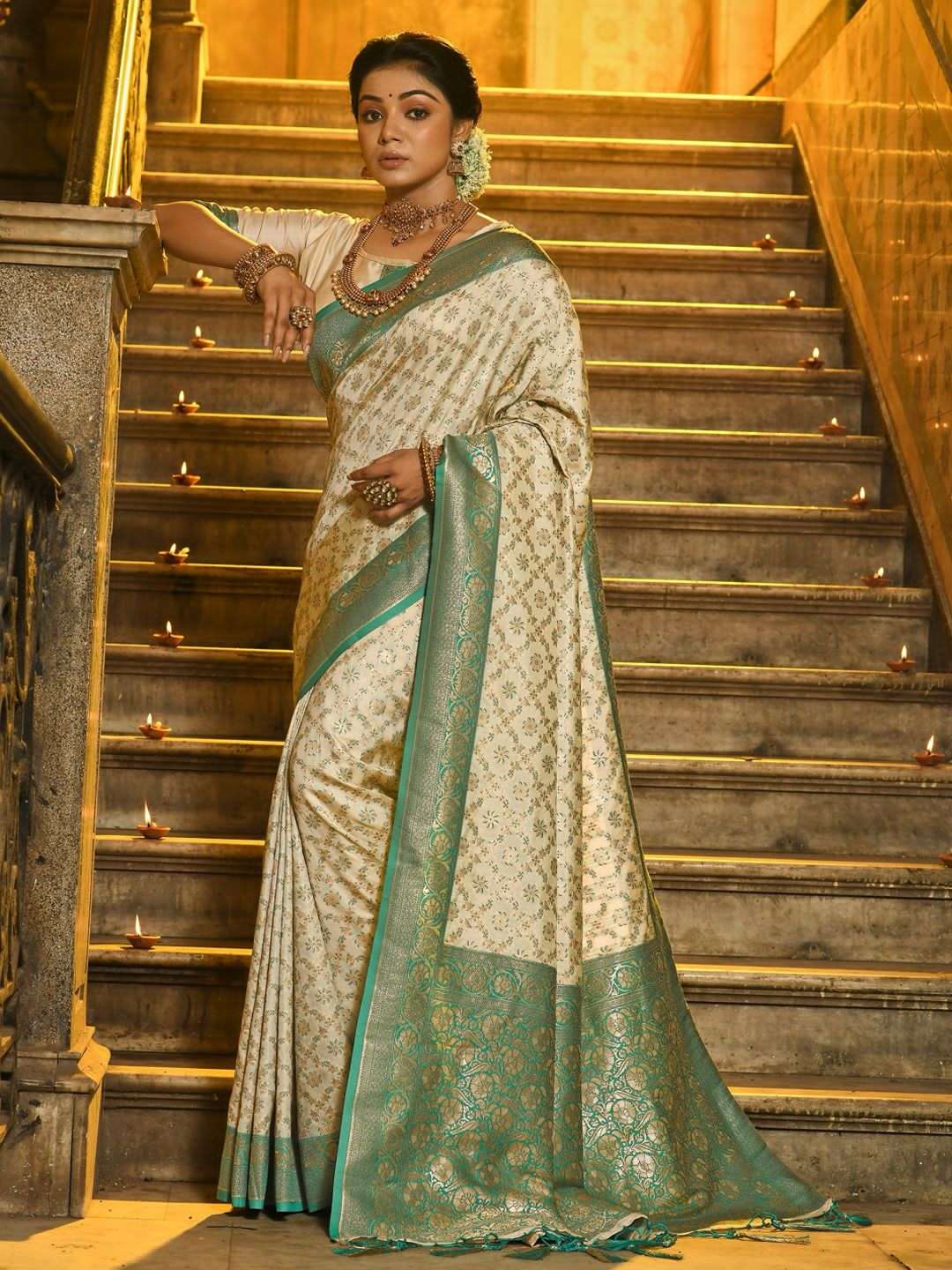 Astita Rajvastra Soft Banarasi silk weaving design saree col...