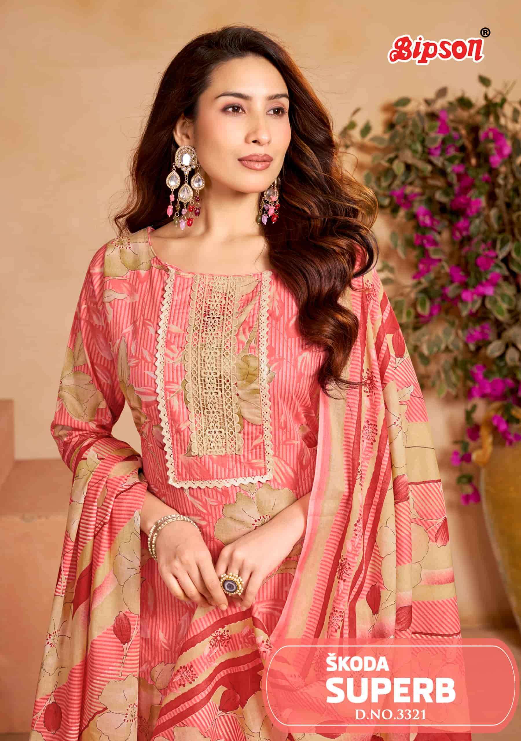 BIPSON SKODA SUPERB 3321 COTTON ETHNIC WEAR WOMEN SUIT SUPPL...