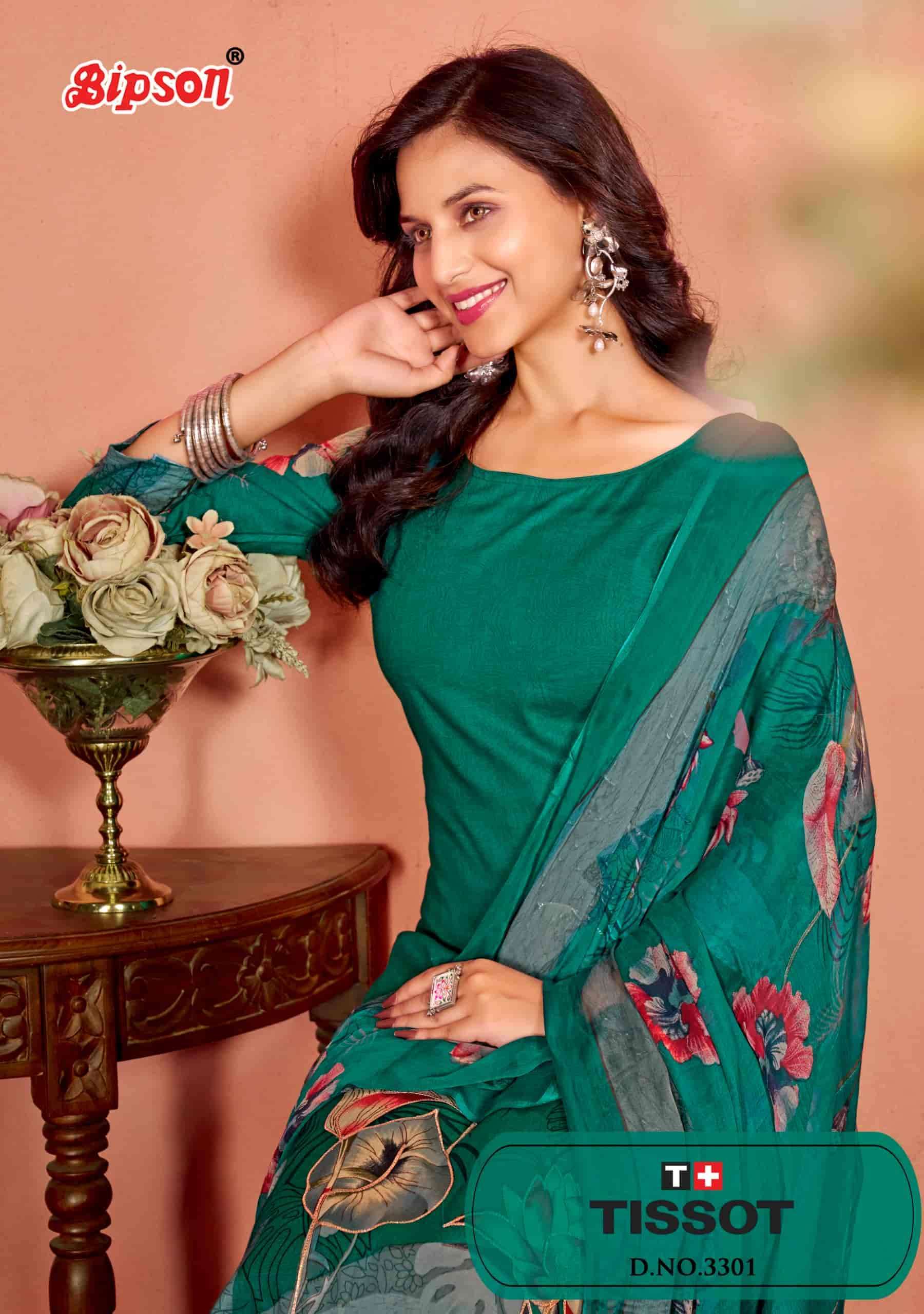 BIPSON TISSOT 3301 PURE CAMBRIC COTTON PRINT SALWAR SUIT RES...