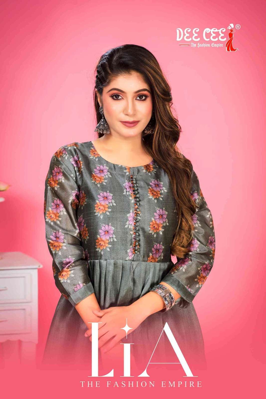 DEECEE LIA ZARNA SILK DIGITAL PRINT LONG KURTI PRETTY WOMEN ...