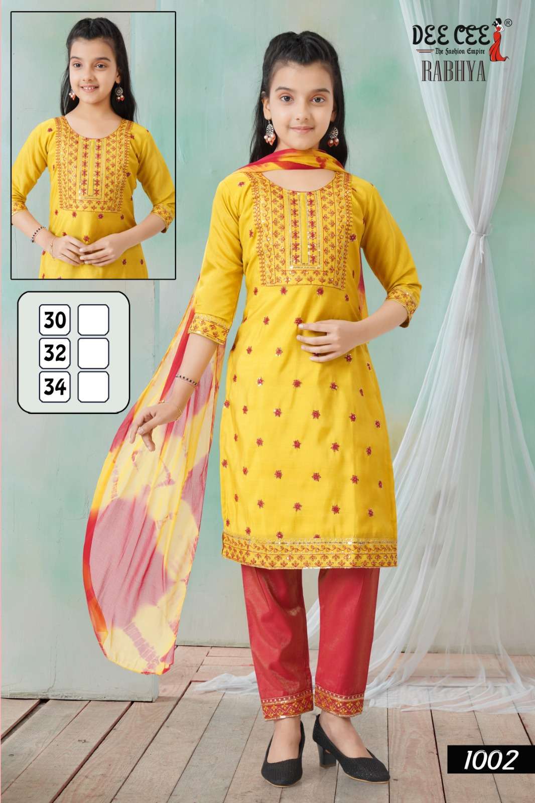 DEECEE RABHYA KIDS WEAR READYMADE FANCY SIMAR 3 PIECE SUIT R...