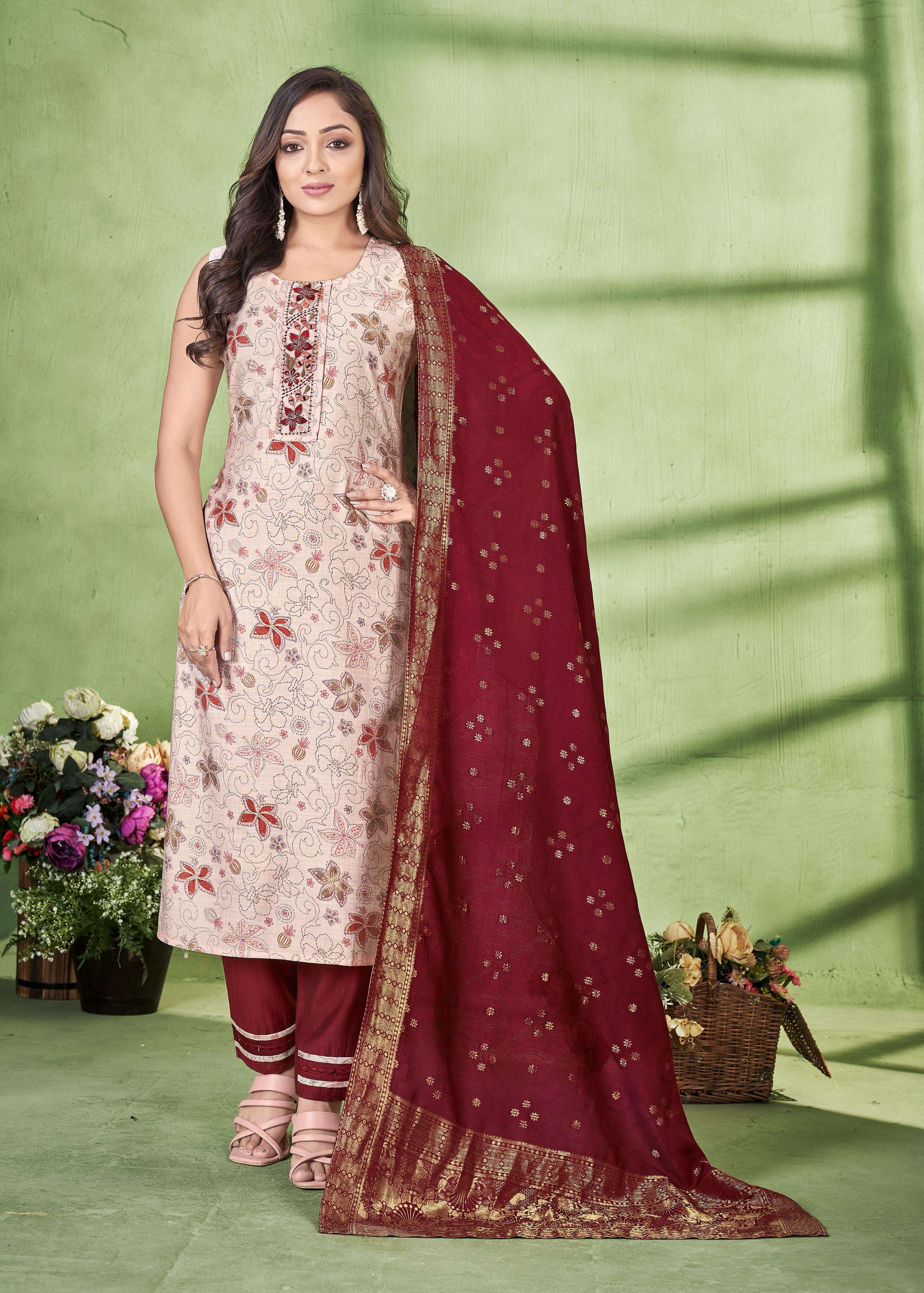 FESTIVAL WEAR LADIES SILK PRINTED SUIT COLLECTION ONLINE FF ...