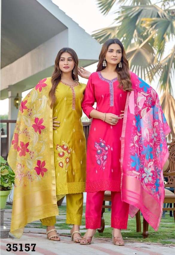 FESTIVAL WEAR PURE ROMAN SILK SALWAR SUIT FOR WOMEN RESELLER...