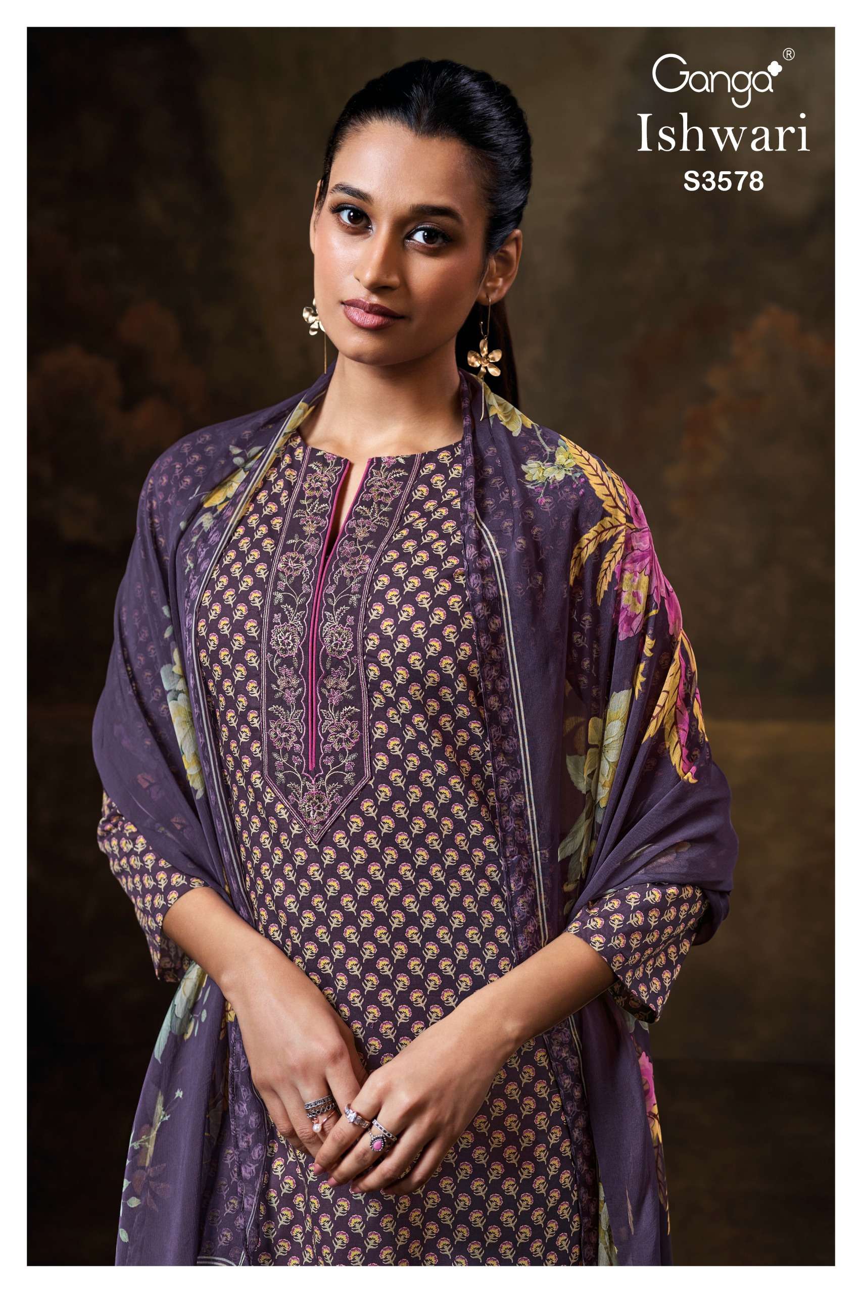 GANGA ISHWARI 3578 PREMIUM COTTON PRINTED DRESS MATERIAL FOR...