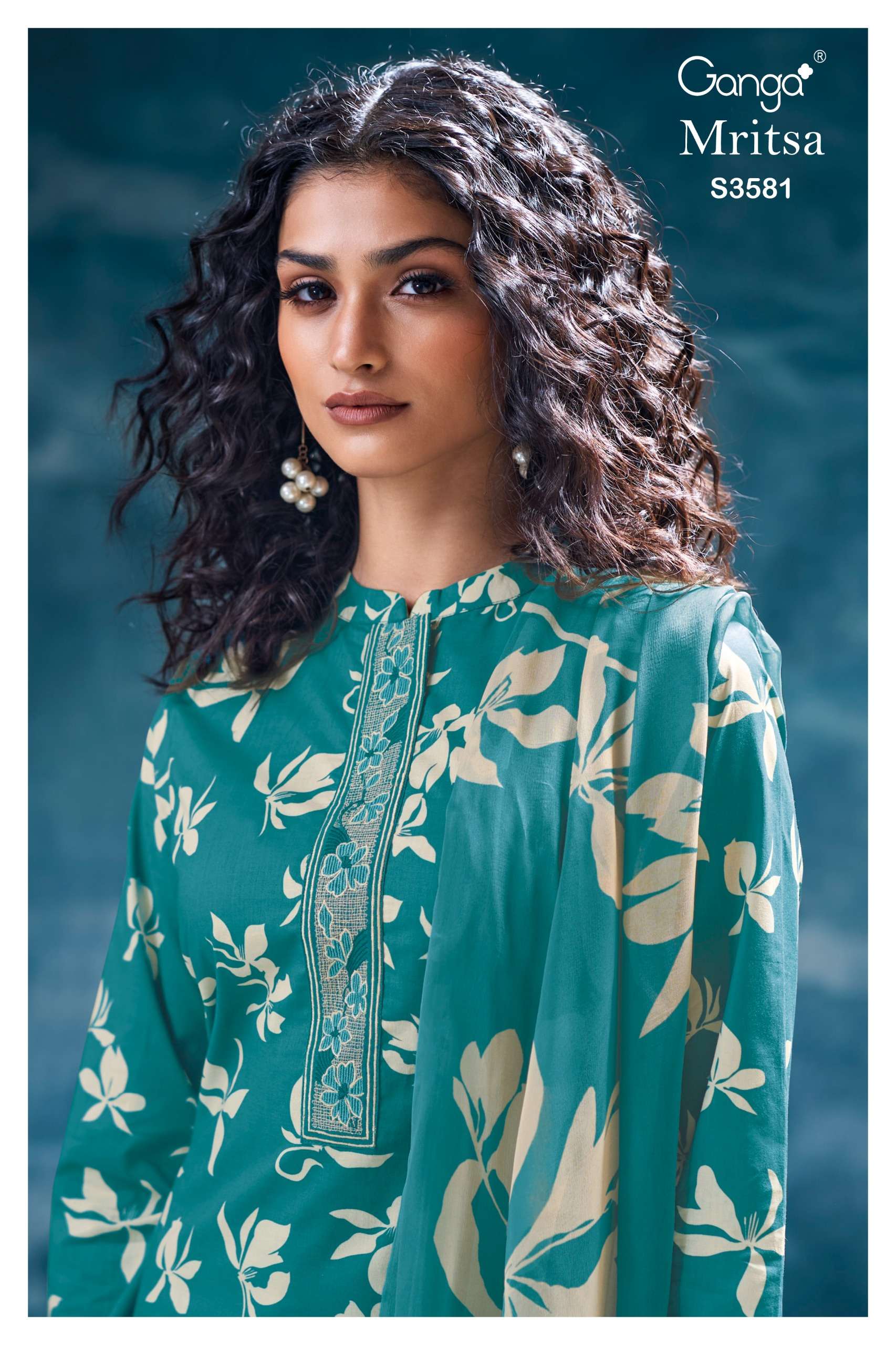 GANGA MRITSA 3581 PREMIUM BRAND COTTON PRINT PALAZZO KAMEEZ ...