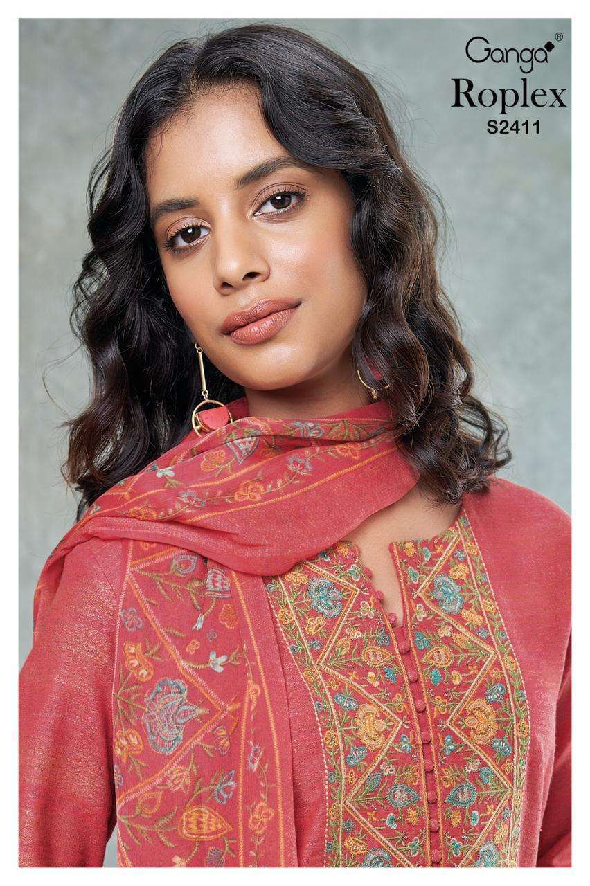 GANGA ROPLEX 2411 BOUTIQUE PREMIUM WOVEN SOLID PRINTED SUIT ...