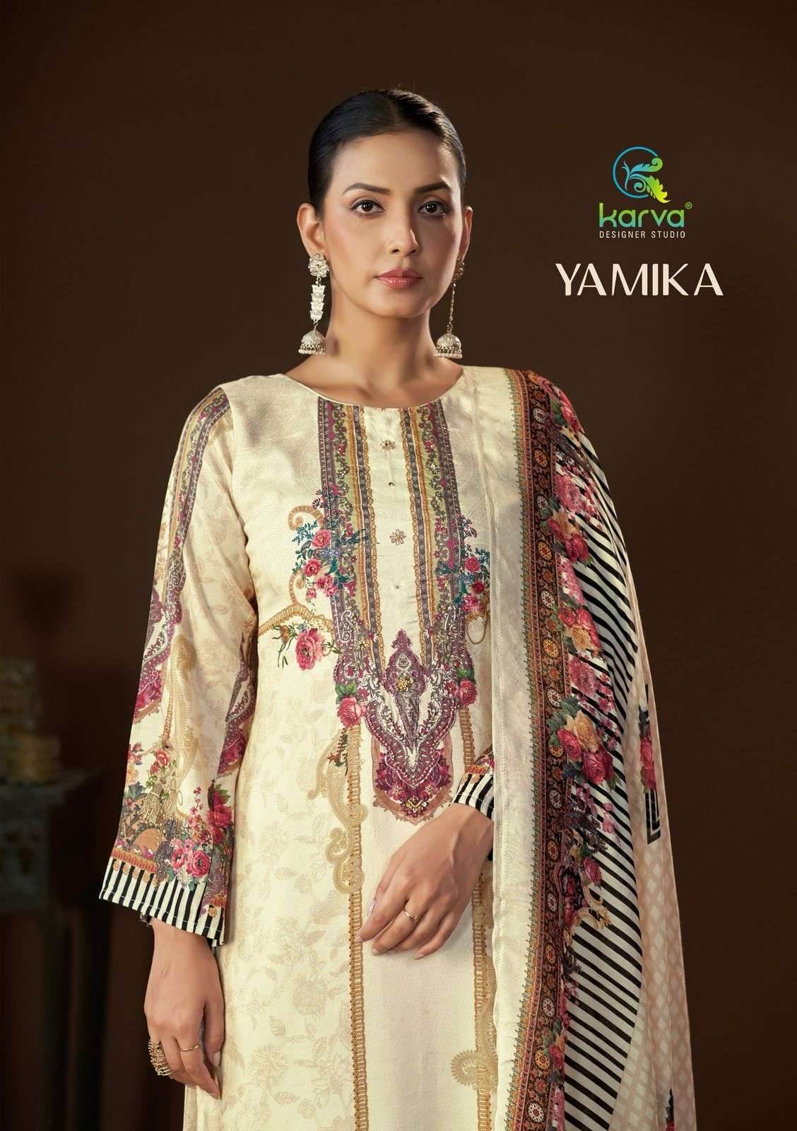 KARVA DESIGNER STUDIO YAMIKA PURE VISCOSE MUSLIN PRINT SUIT ...