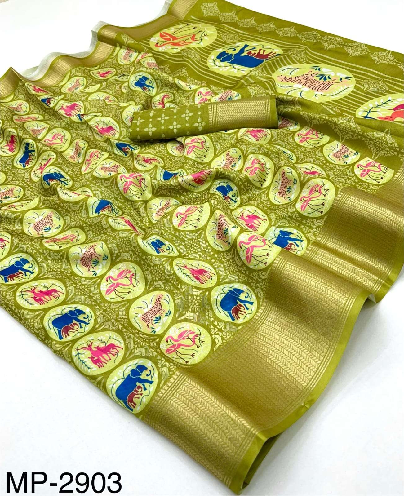 Kazari Mahi pattu Dola Silk weaving beautiful design saree c...