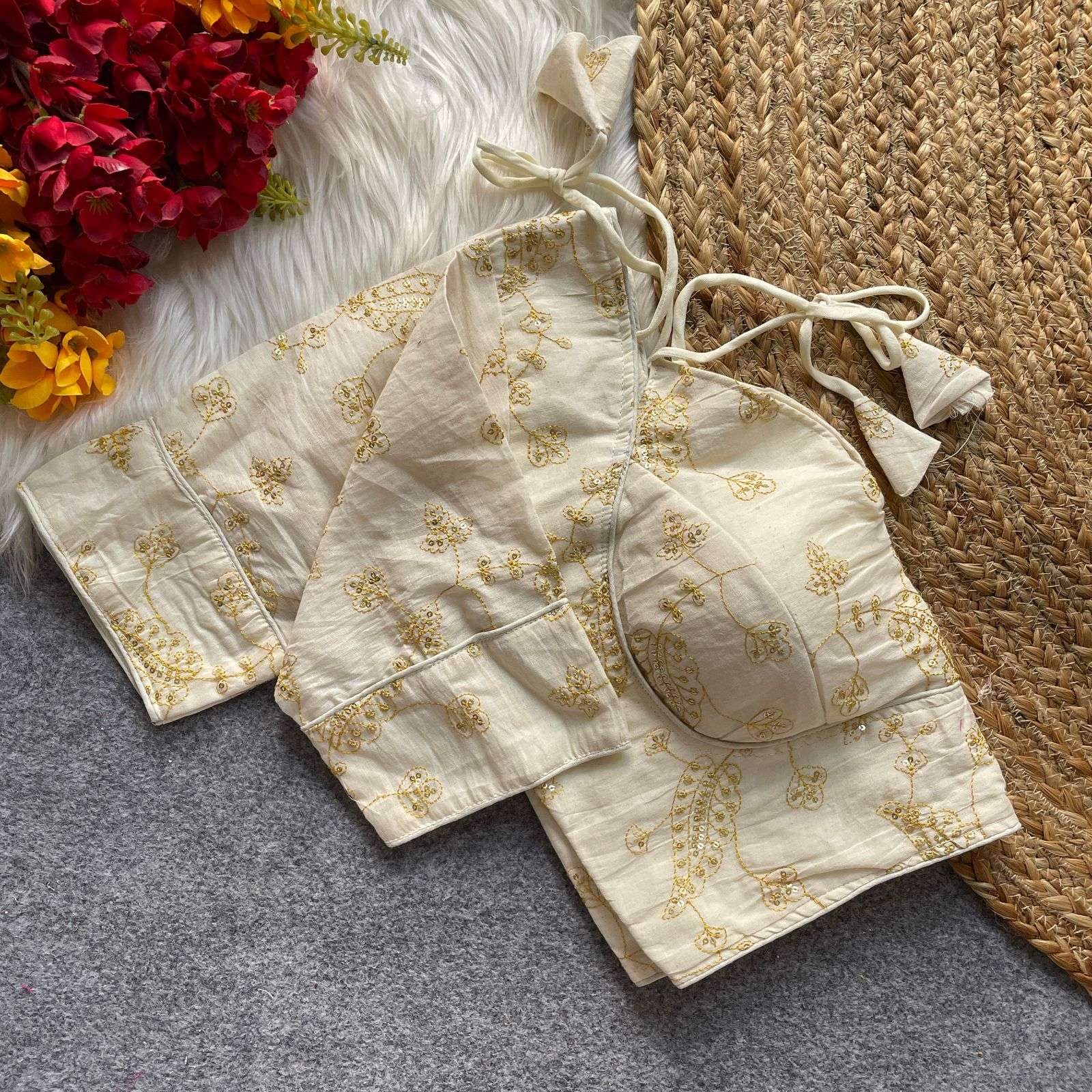 Khadi Cotton digital printed fancy Stich Blouse collection R...