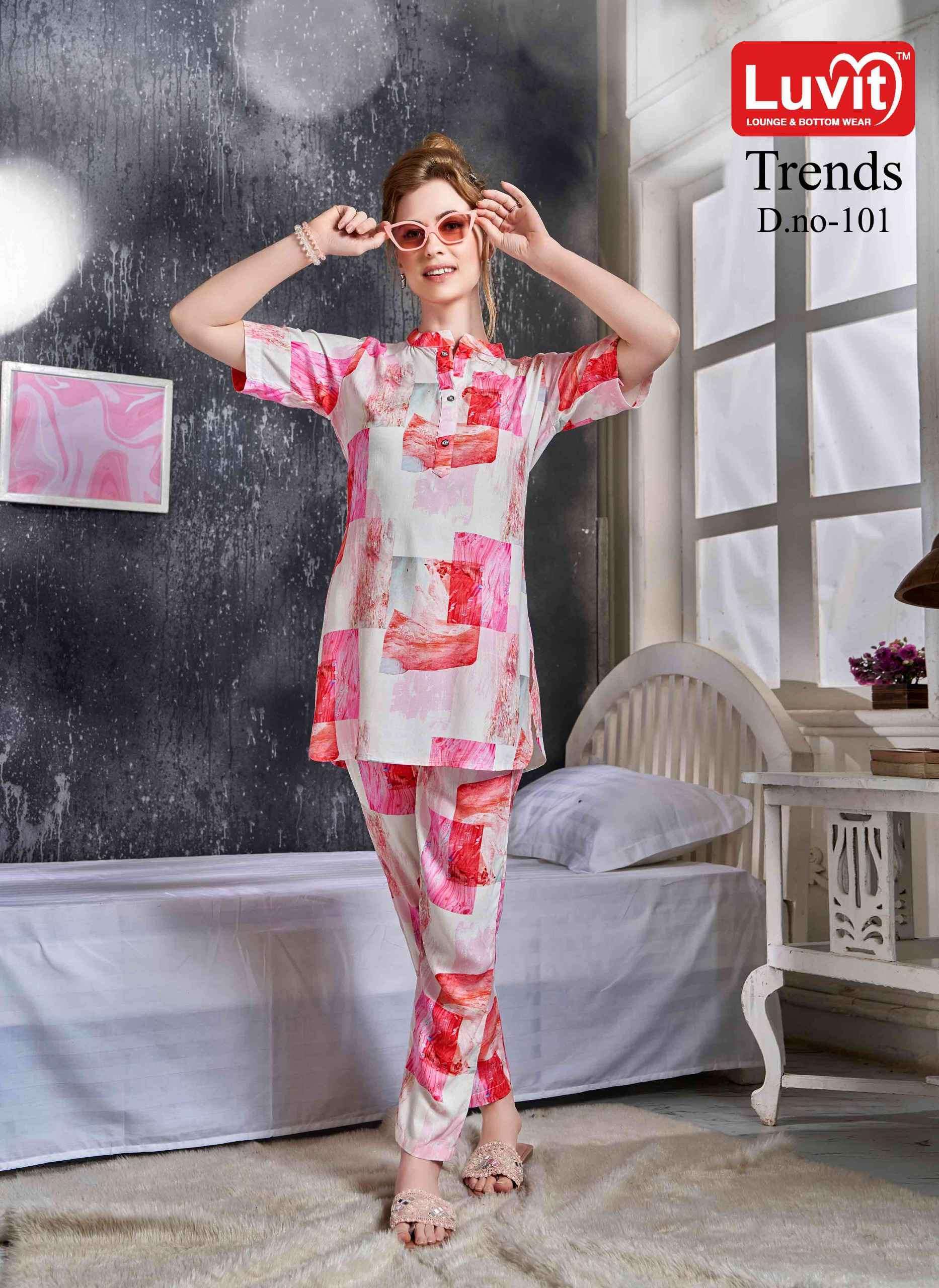 LUVIT TRENDS VOL 1 RAYON CORD SET FOR WOMEN FASHION EXPORT 