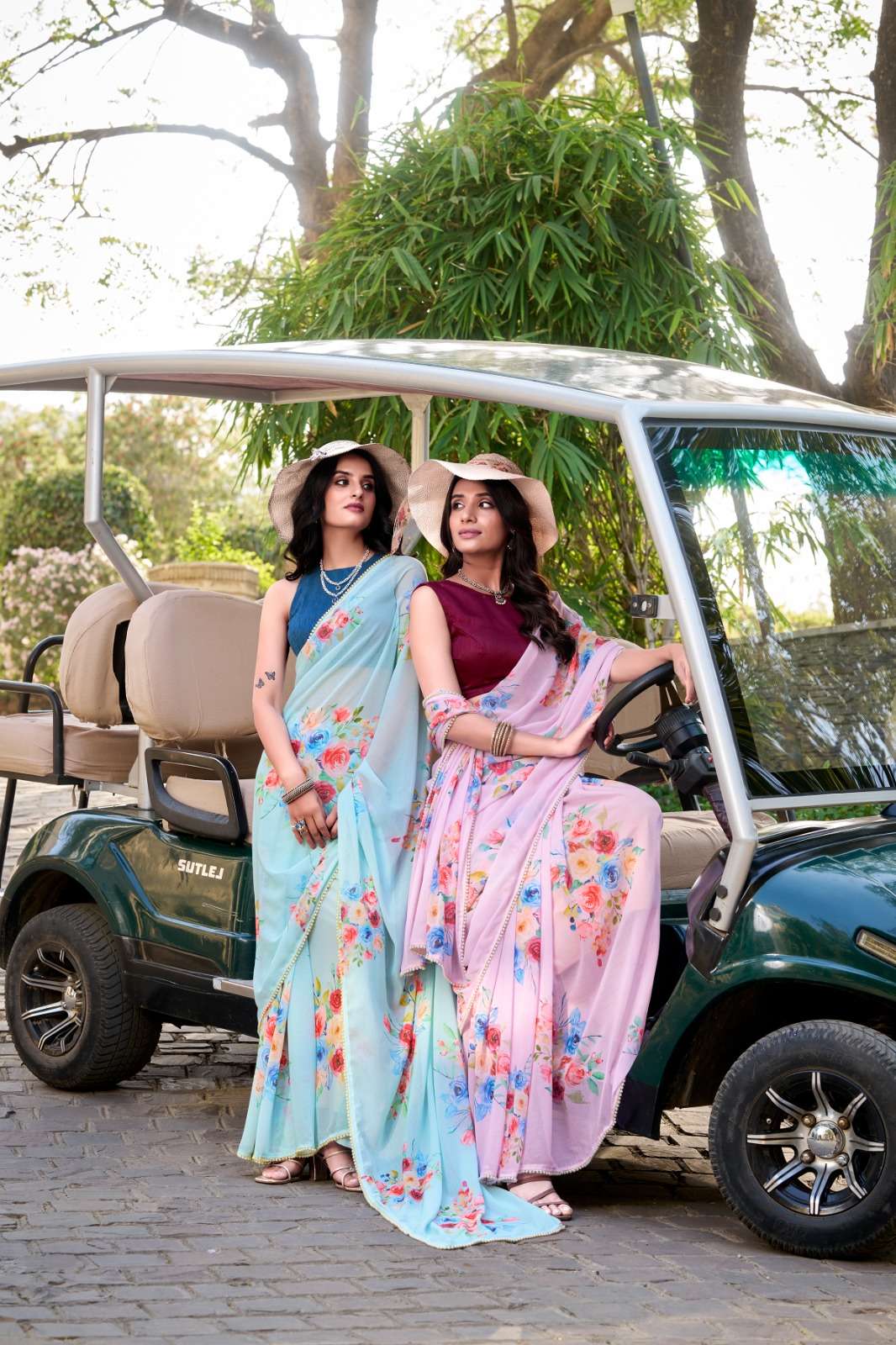 MARBAL SILK FLOWER PRINTED LIGHTWEIGHT FANCY SAREE BEST COLL...