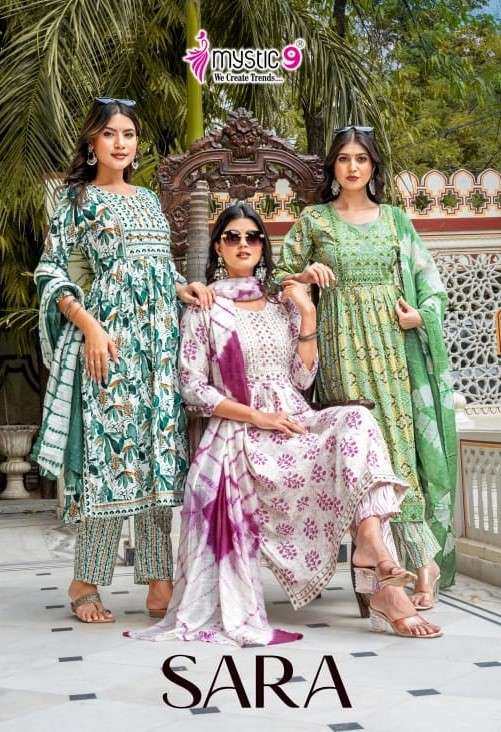 MYSTIC9 SARA VOL 17 PREMIUM QUALITY DESIGNER RAYON SUIT COLL...