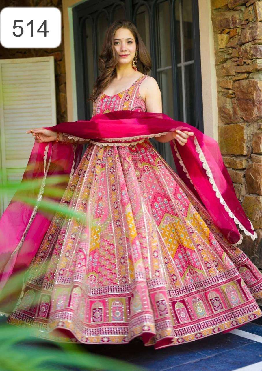 NAVRATRI NEW PATTERN HEAVY EMBROIDERY LONG GOWN FOR STITCHED...