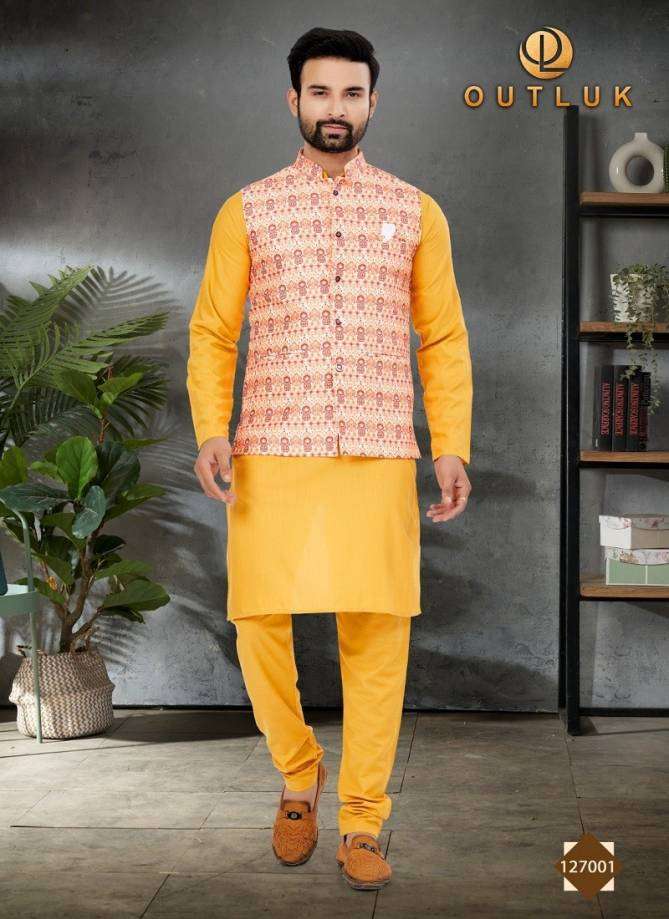 OUTLUK WEDDING COLLECTION VOL 127 DIGITAL PRINTED KURTA PAJA...