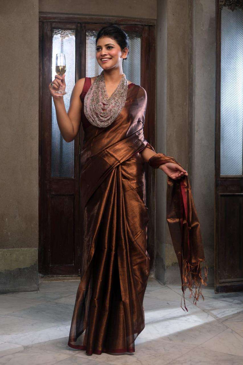 Pure Raga Tissue Sarees Premium sarees for boutique and show...