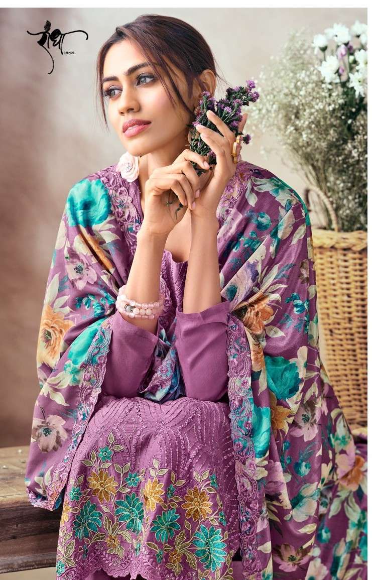 RADHA TRENDZ TITLY THREAD WORK DESIGNER SALWAR SUIT STITCH D...