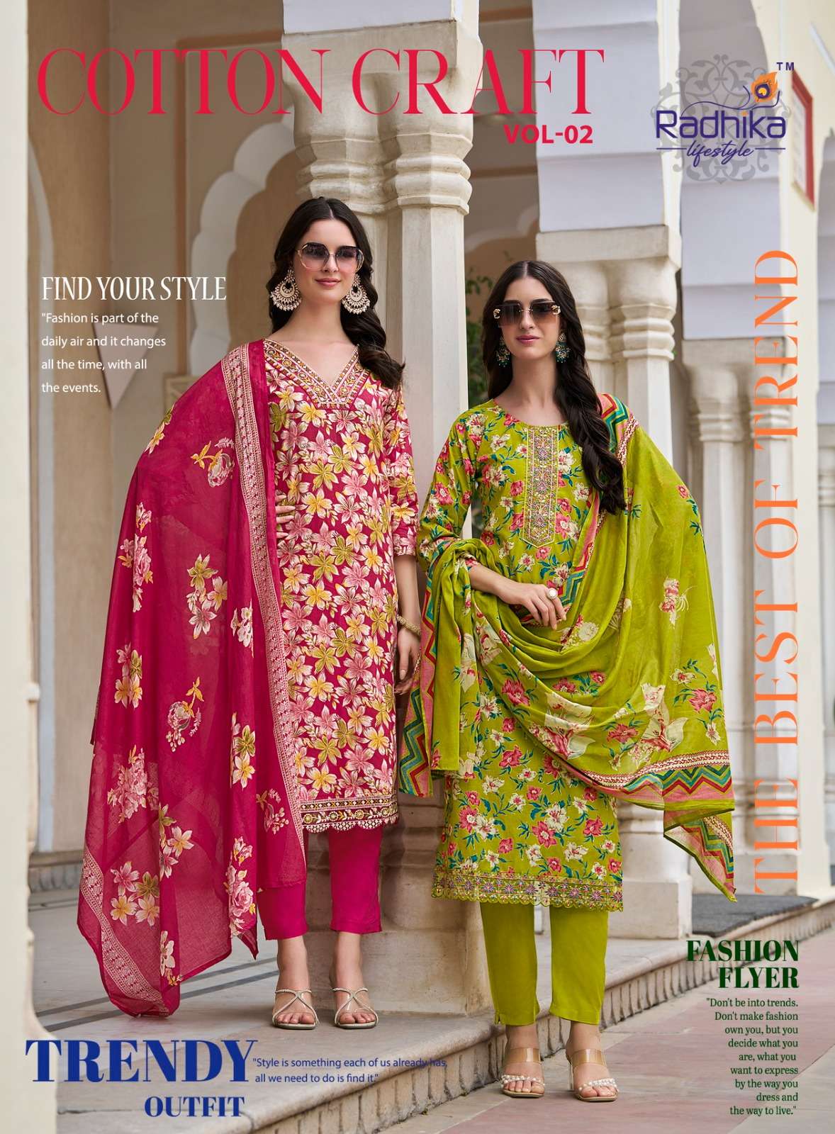 RADHIKA LIFESTYLE COTTON CRAFT VOL 2 PURE COTTON DISCHARGE F...