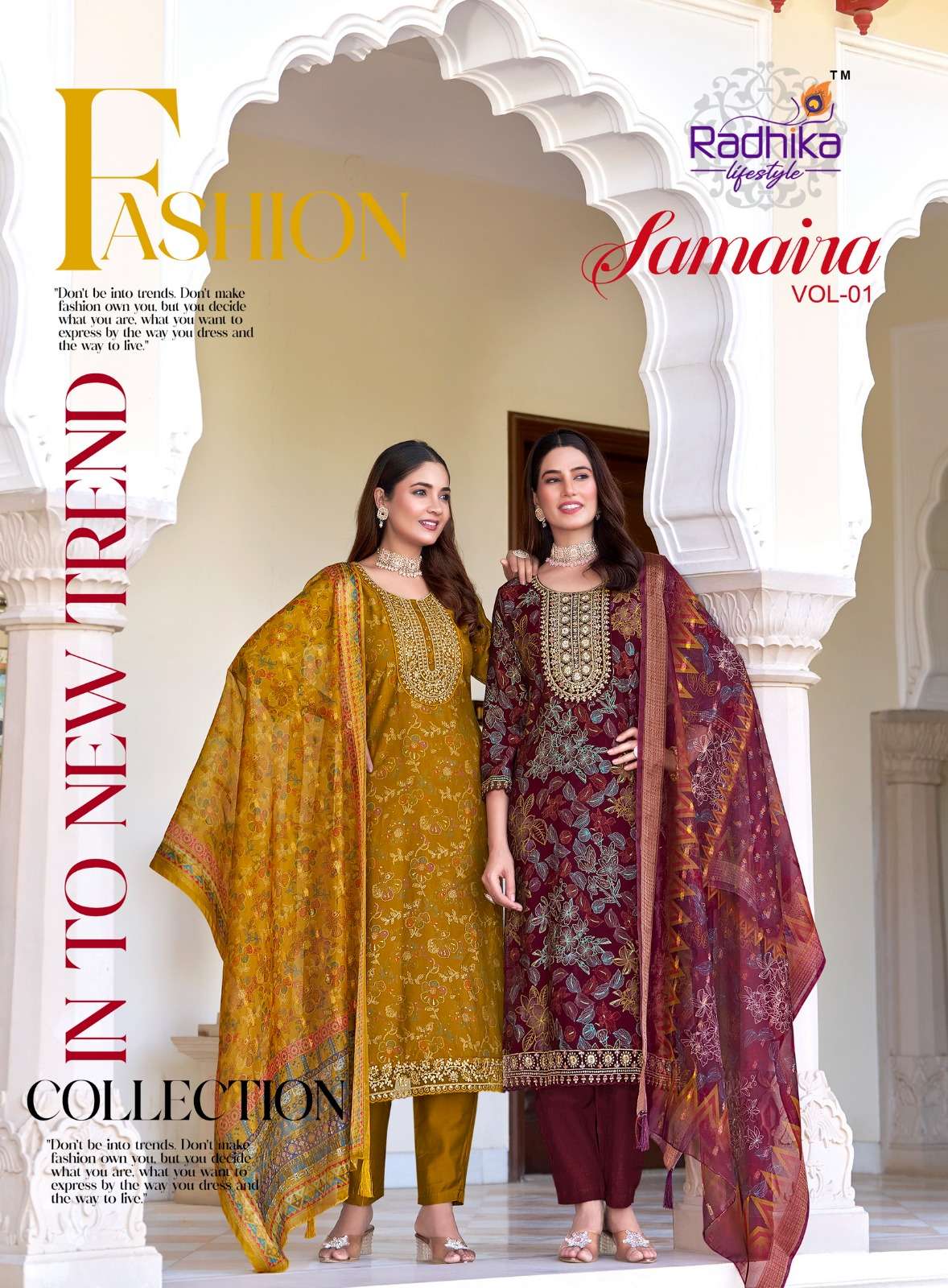 RADHIKA LIFESTYLE SAMAIRA VOL 1 VERTICAN FOIL PRINT SALWAR S...