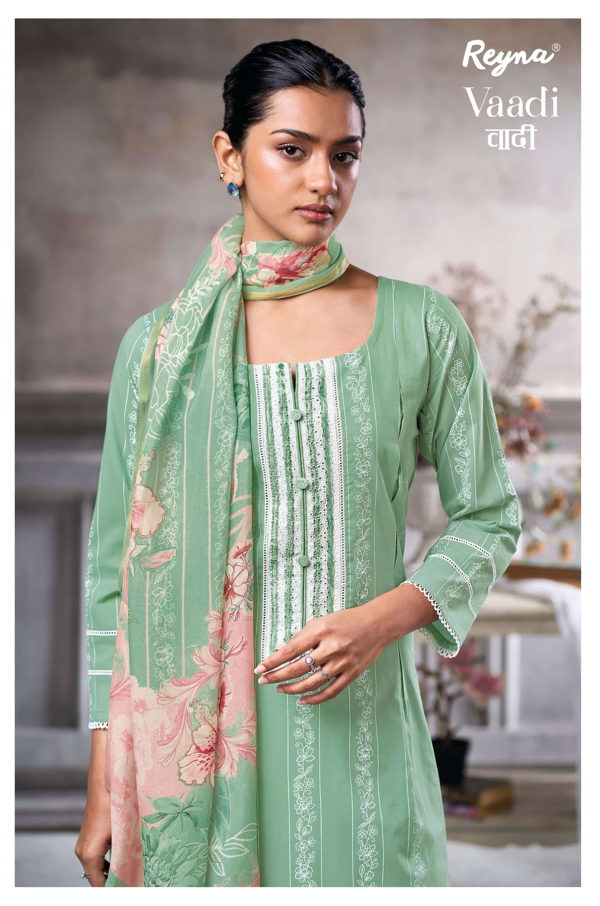 REYNA VAADI SUPERIOR COTTON BLOCK PRINT WORK DRESS FOR LADIE...