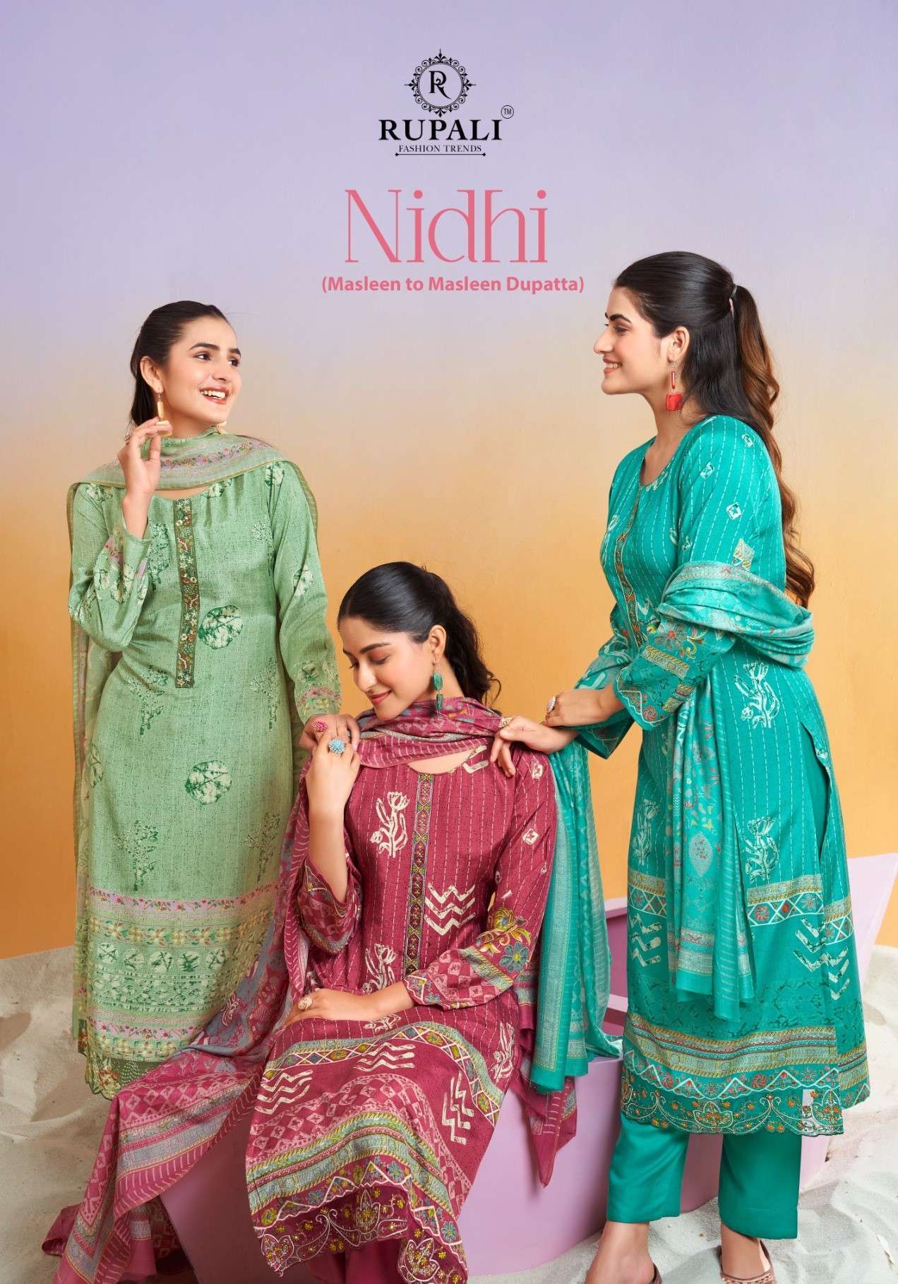 RUPALI FASHION NIDHI FANCY MUSLIN SALWAR SUIT CATALOG EXPORT...