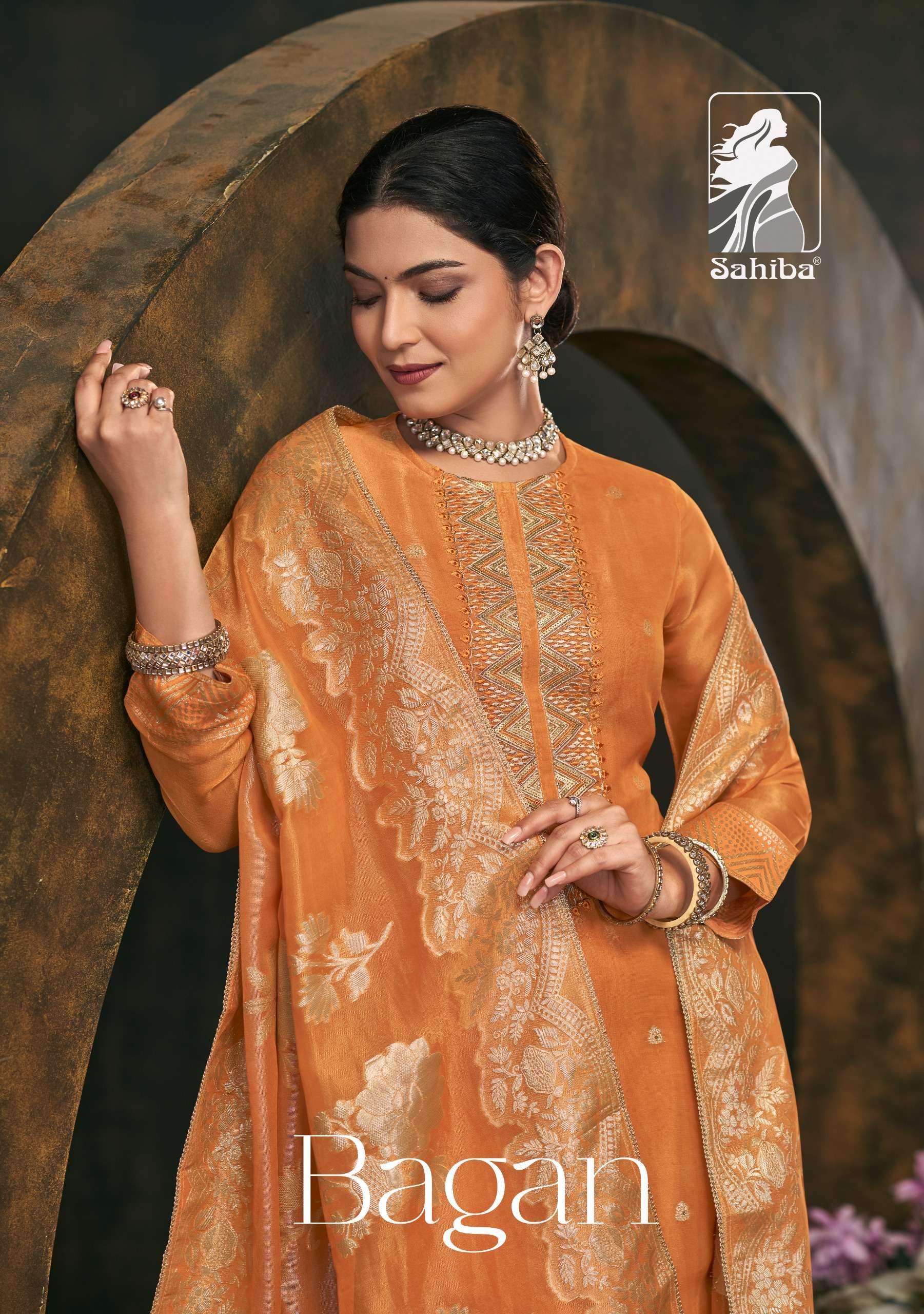 SAHIBA BAGAN FANCY SHIMMER JAQUARD DYED SUIT FOR UNSTITCH RE...