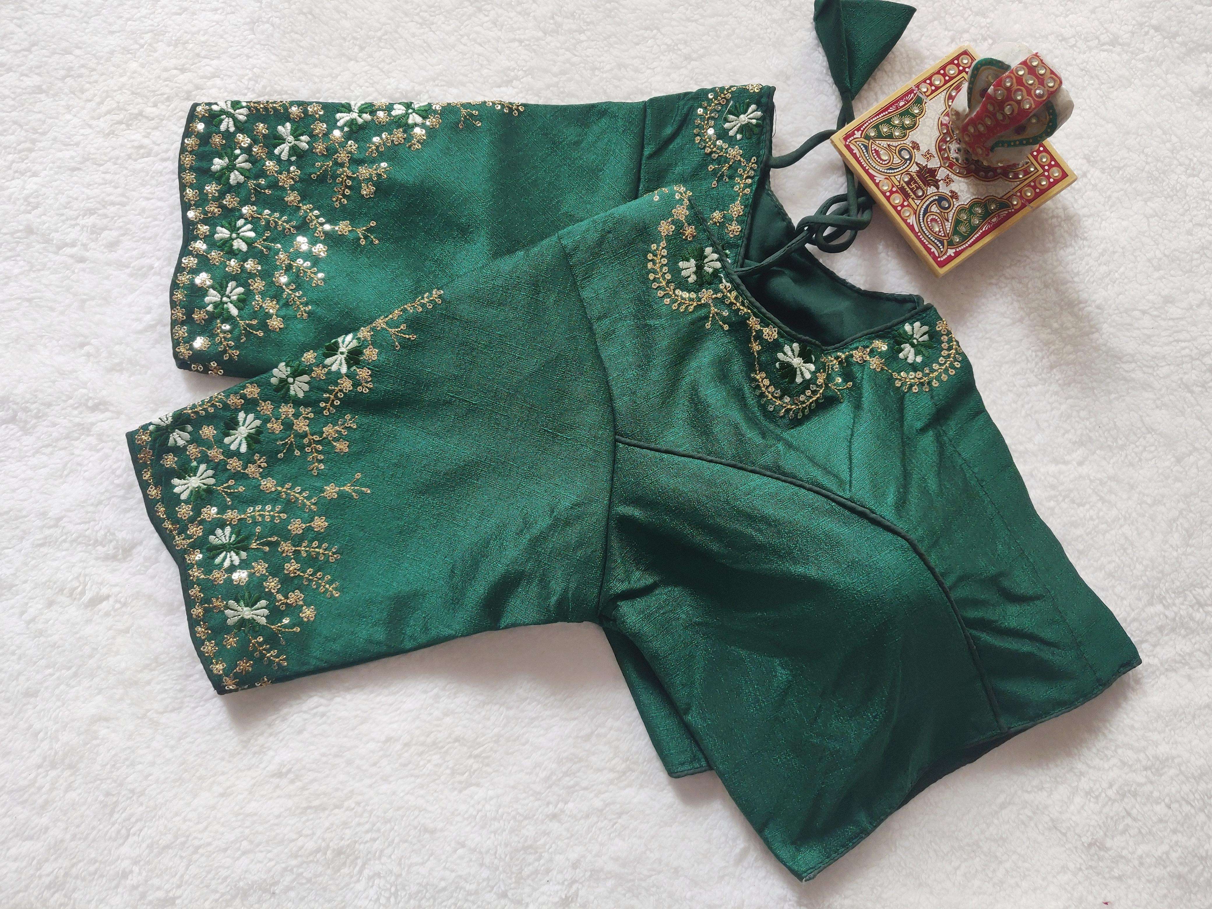 Soft Silk Neck embroidery work stich blouse best collection ...