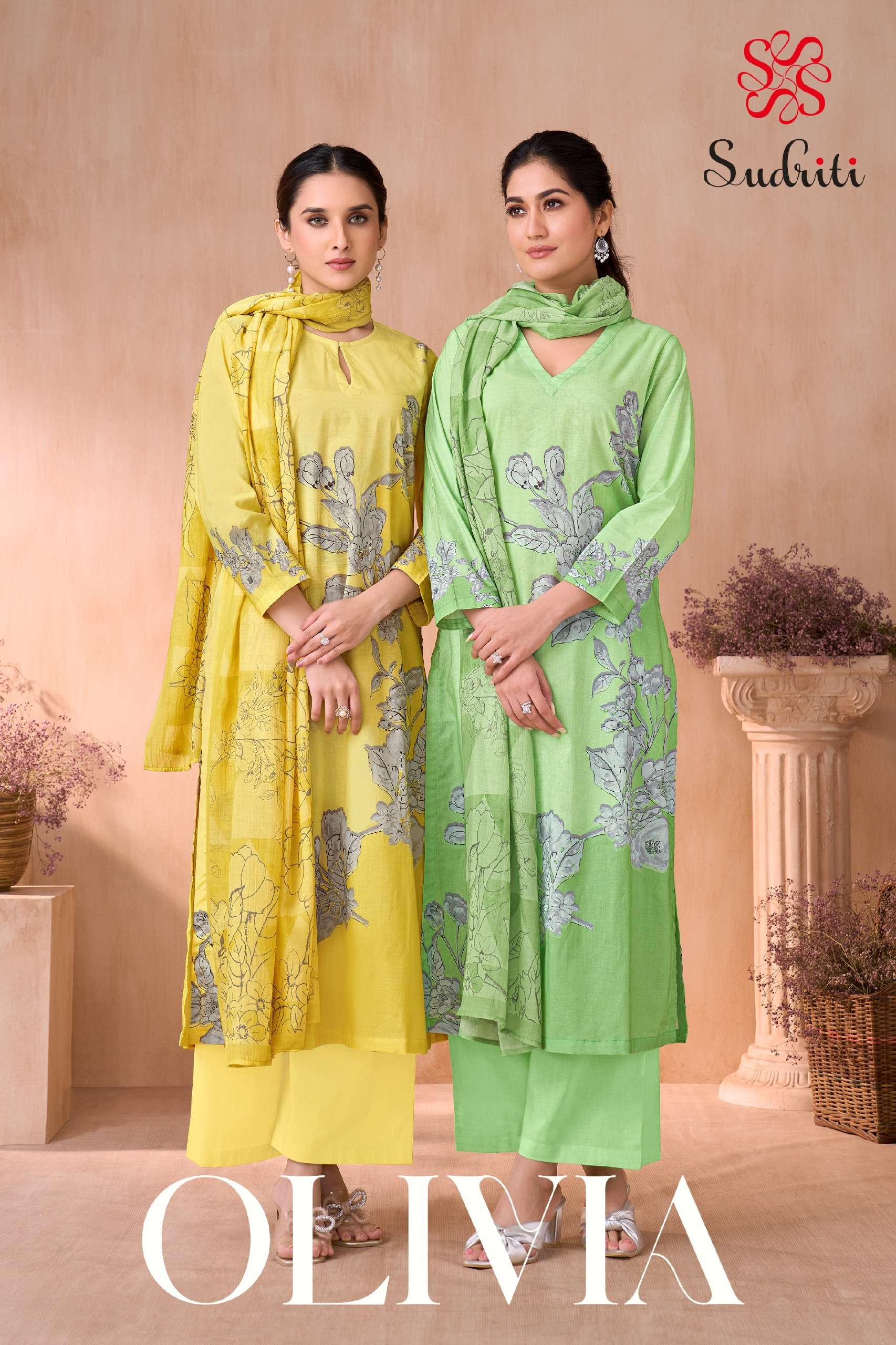 SUDRITI OLIVIA PURE COTTON LAWN DIGITAL PRINT WOMEN SUIT ONL...