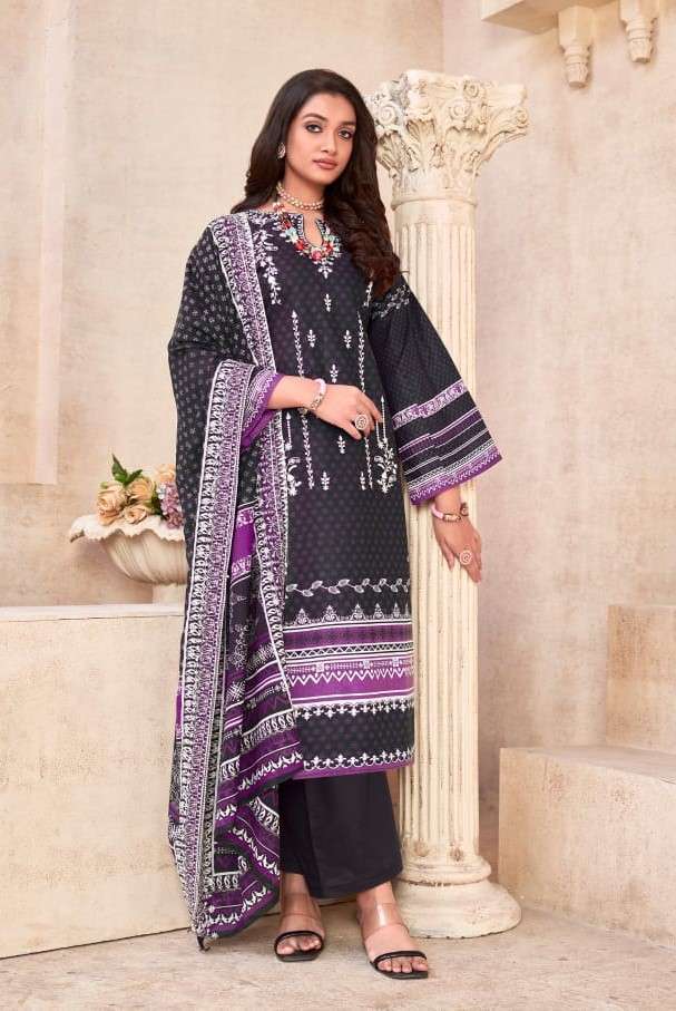 TAJ CREATIONS 593 & 596 PURE COTTON PRINT PAKISTANI DESIGN S...