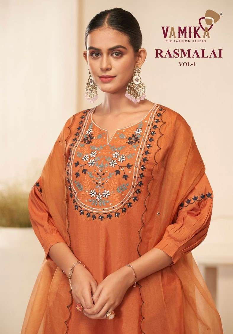 VAMIKA RASMALAI VOL 1 HIGH BRAND WOMEN COTTON SUIT FOR FESTI...