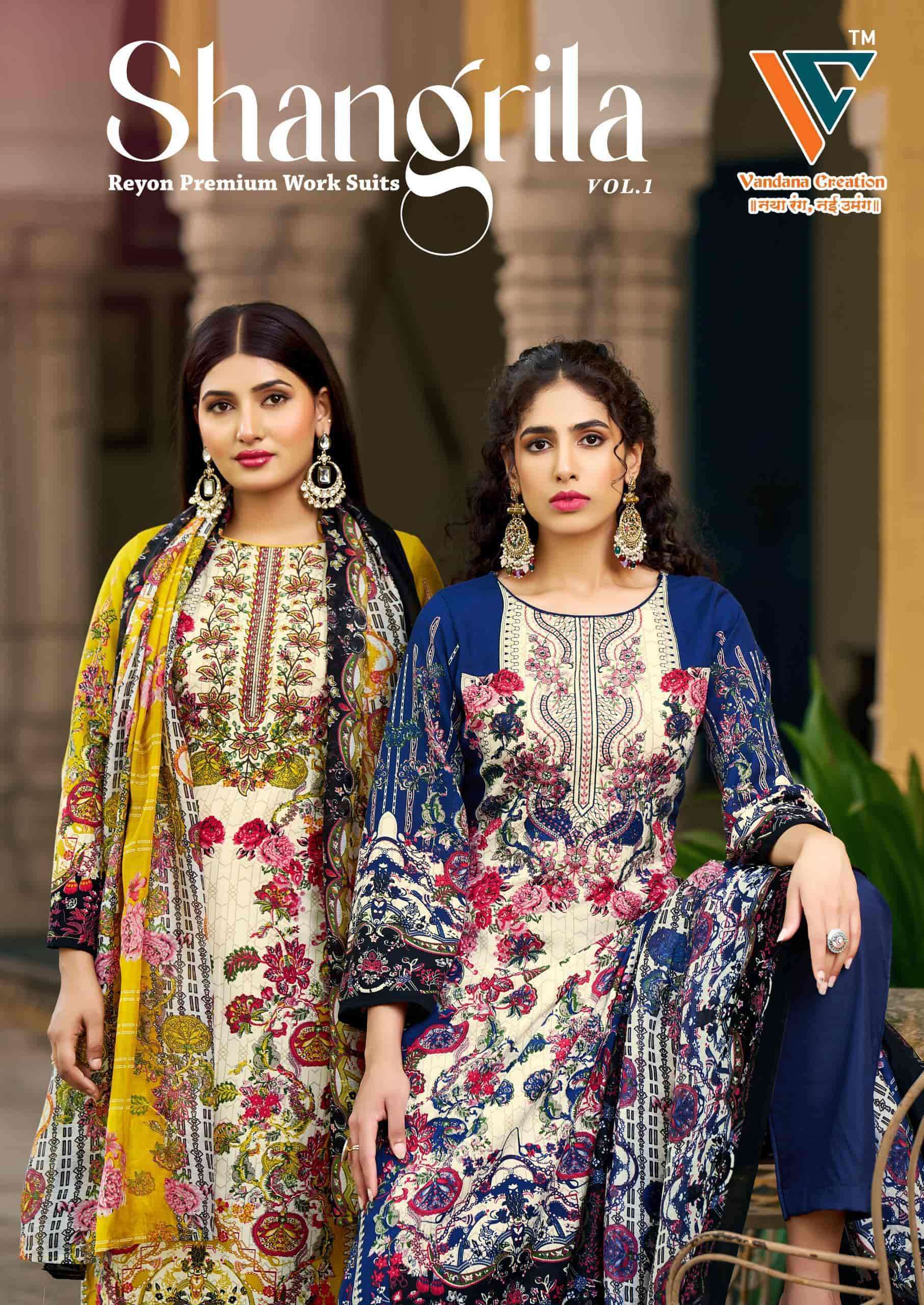VANDANA FASHION SHANGRILA VOL 1 BRAND STYLE RAYON KARACHI PR...