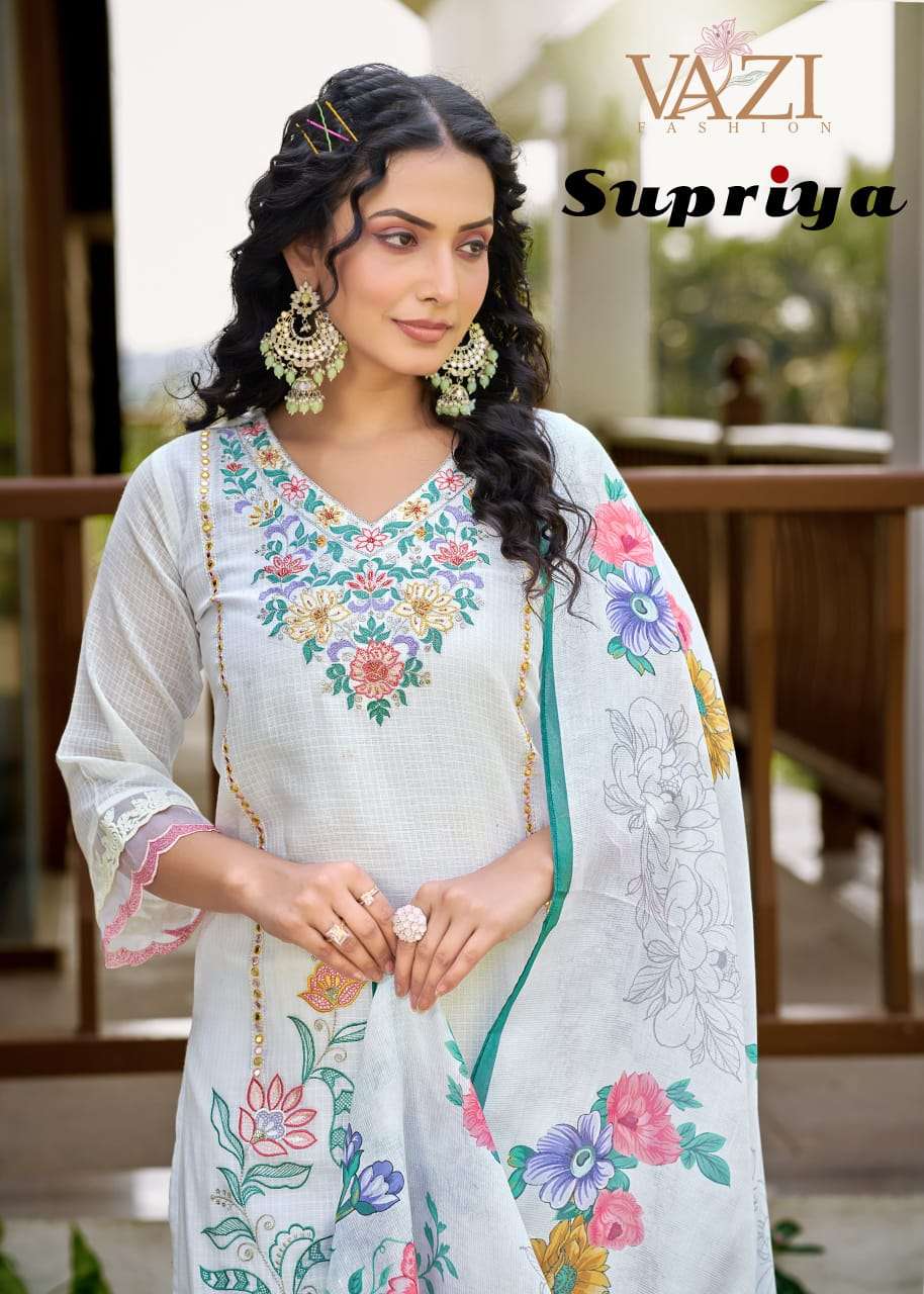 VAZI FASHION SUPRIYA COTTON WITH EMBROIDERY SUIT FOR SUMMER ...