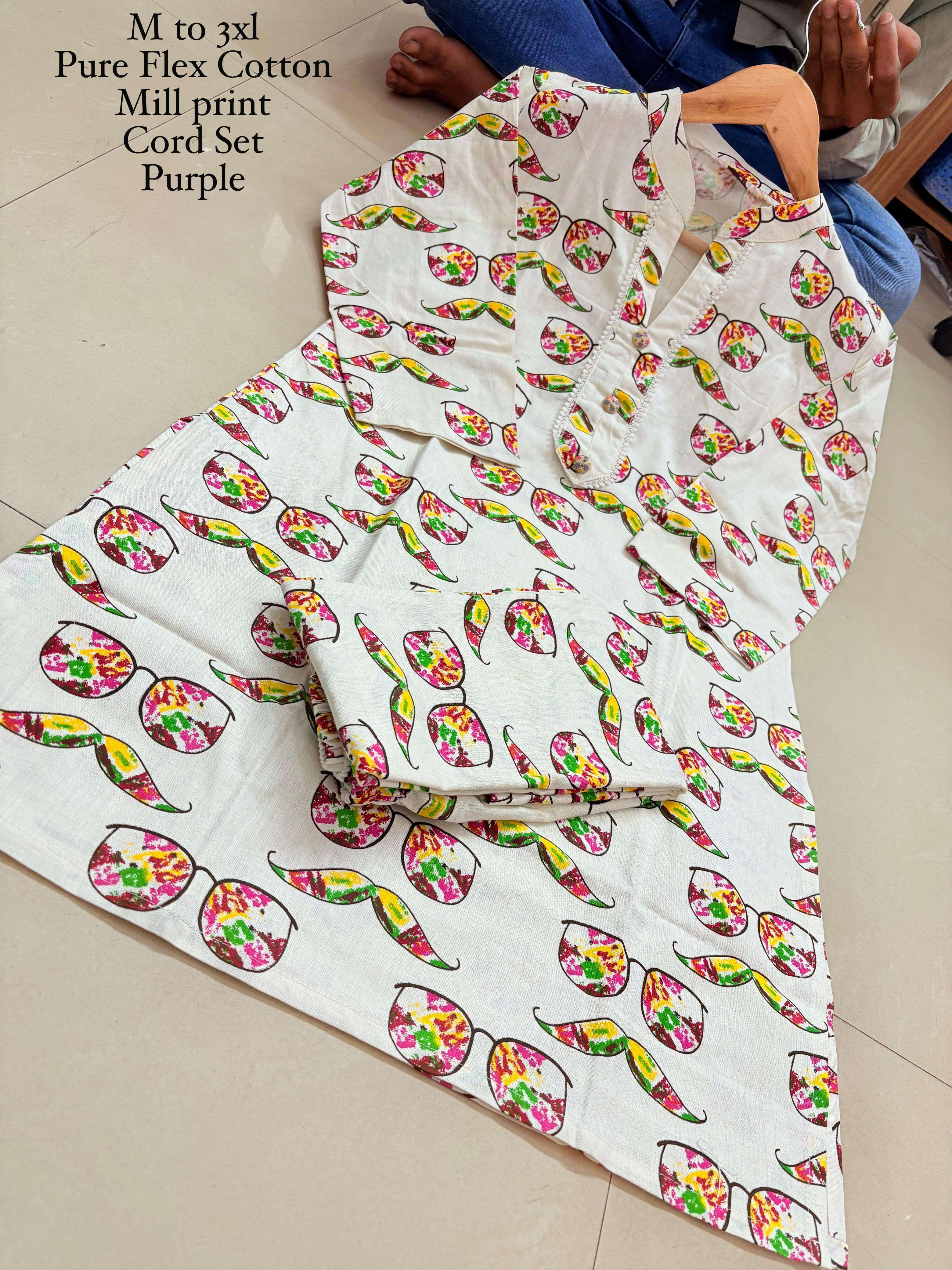 WESTERN NEW PATTERN WHITE MULTI PRINT CORD SET FASHION DEALE...