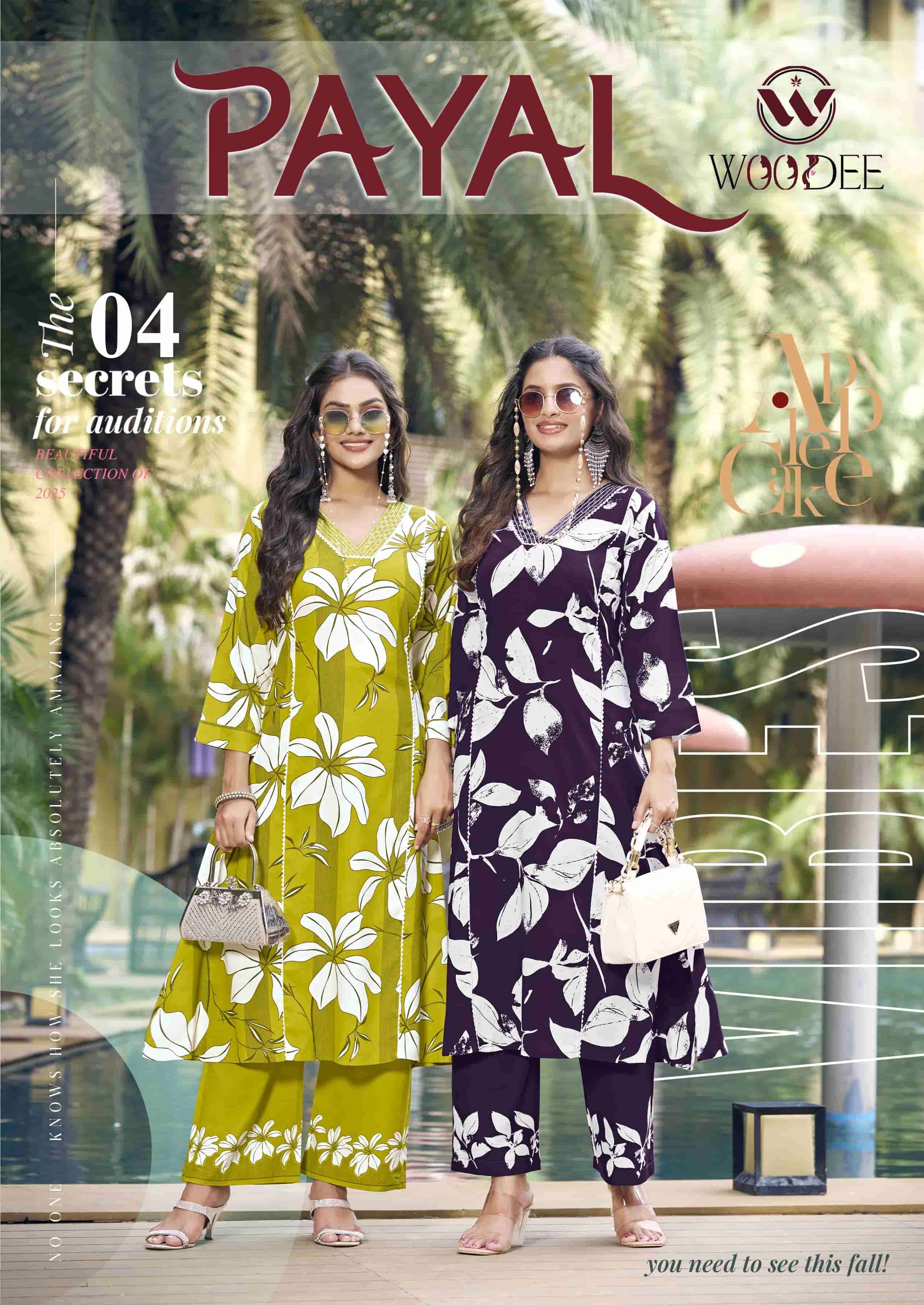 WOODEE PAYAL STYLISH A LINE KURTI PALAZZO NEW FASHION WOMEN ...