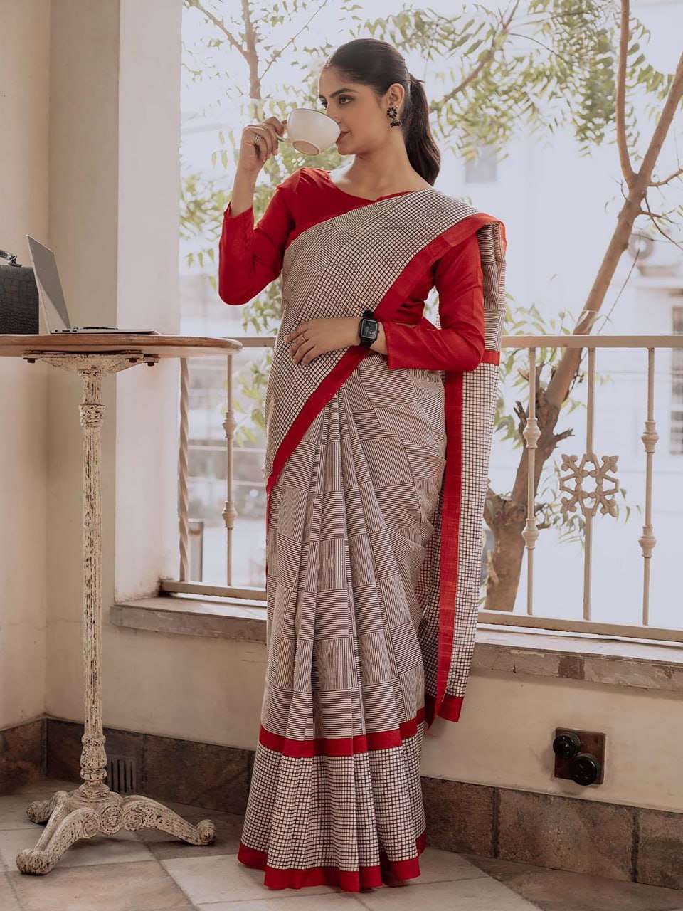 124 OFFICE TIME INDIAN STYLISH COTTON OFFICE WEAR JAIPUR BLO...