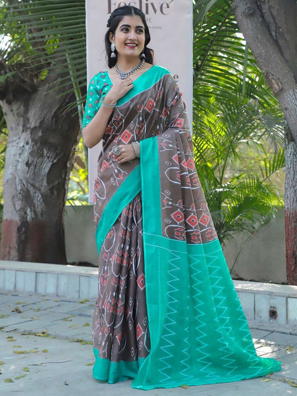 128 DOBUL IKKAT 1 SOFT MALMAL COTTON PRINTED SAREE FOR INDIA...