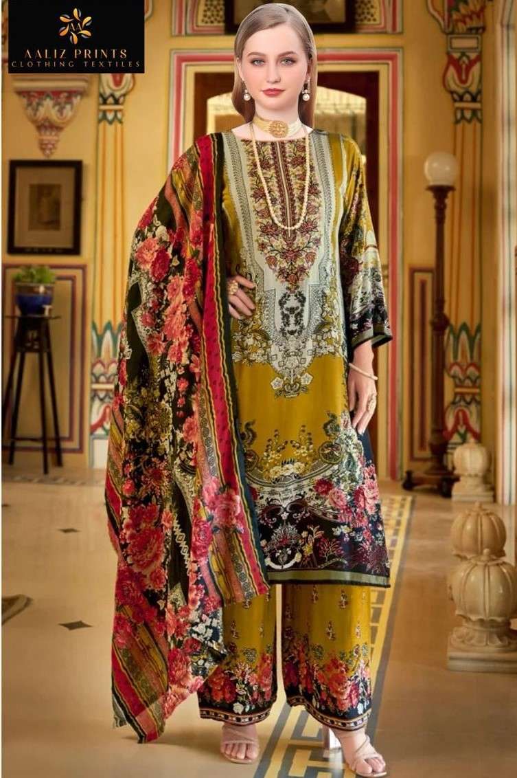 AALIZ PRINTS AALIZA VOL 4 PAKISTANI PRINTED STYLE COTTON MAT...