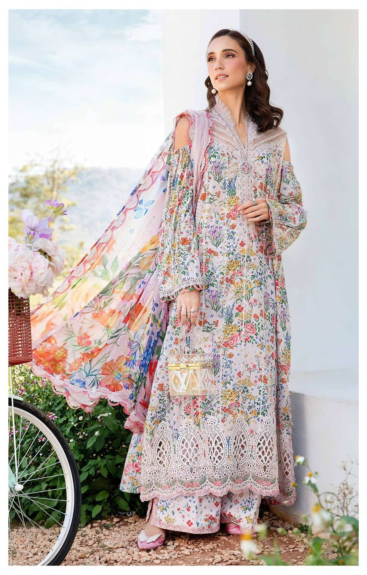 AL ZOHAIB AZ 1288 PAKISTANI STYLE COTTON EMBROIDERY SUIT MAT...